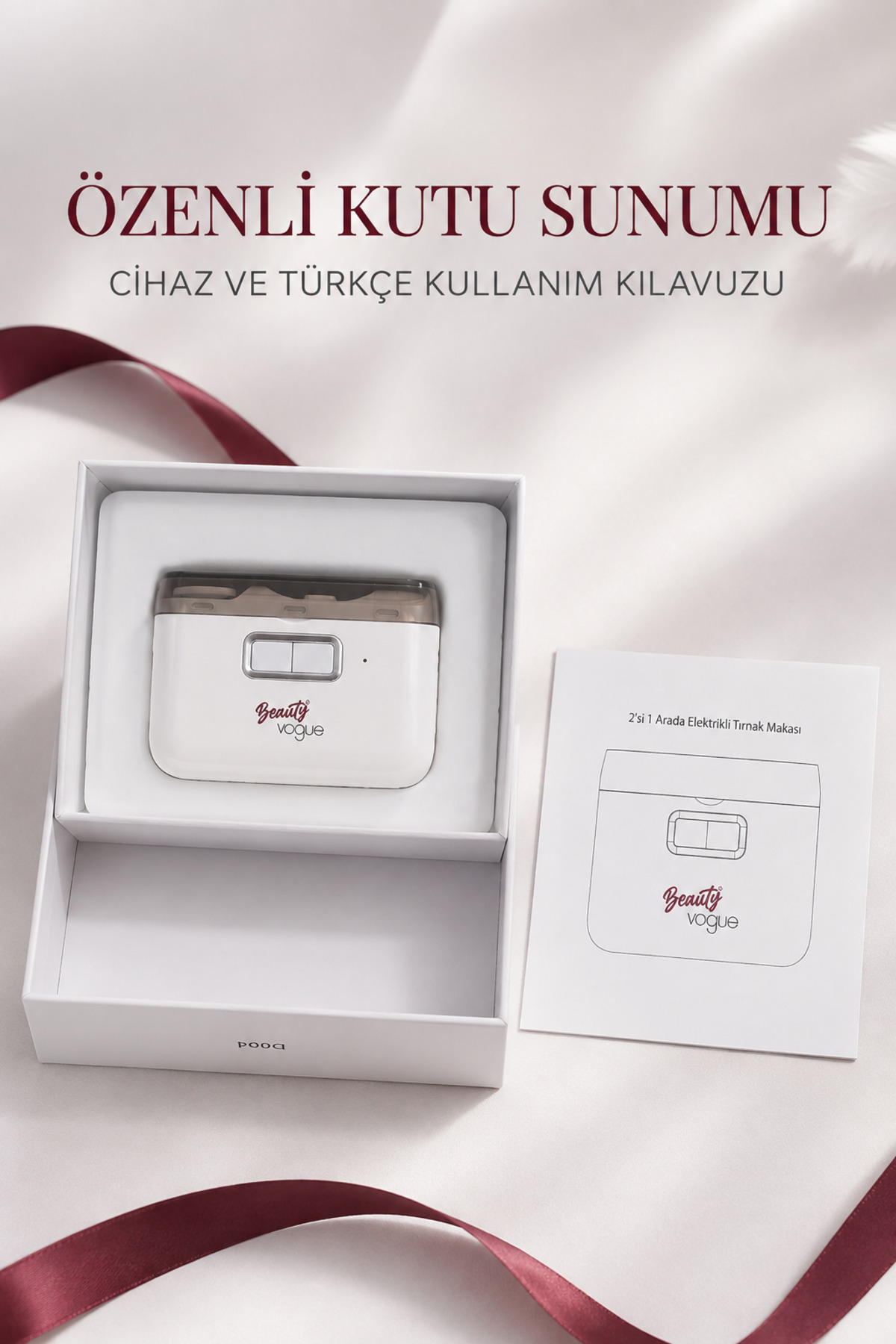 Şarjlı Tırnak Kesme Ve Manikür Cihazı Elektrikli Tırnak Makası Manikür Makinesi — D604 — تصویر 4 از 8