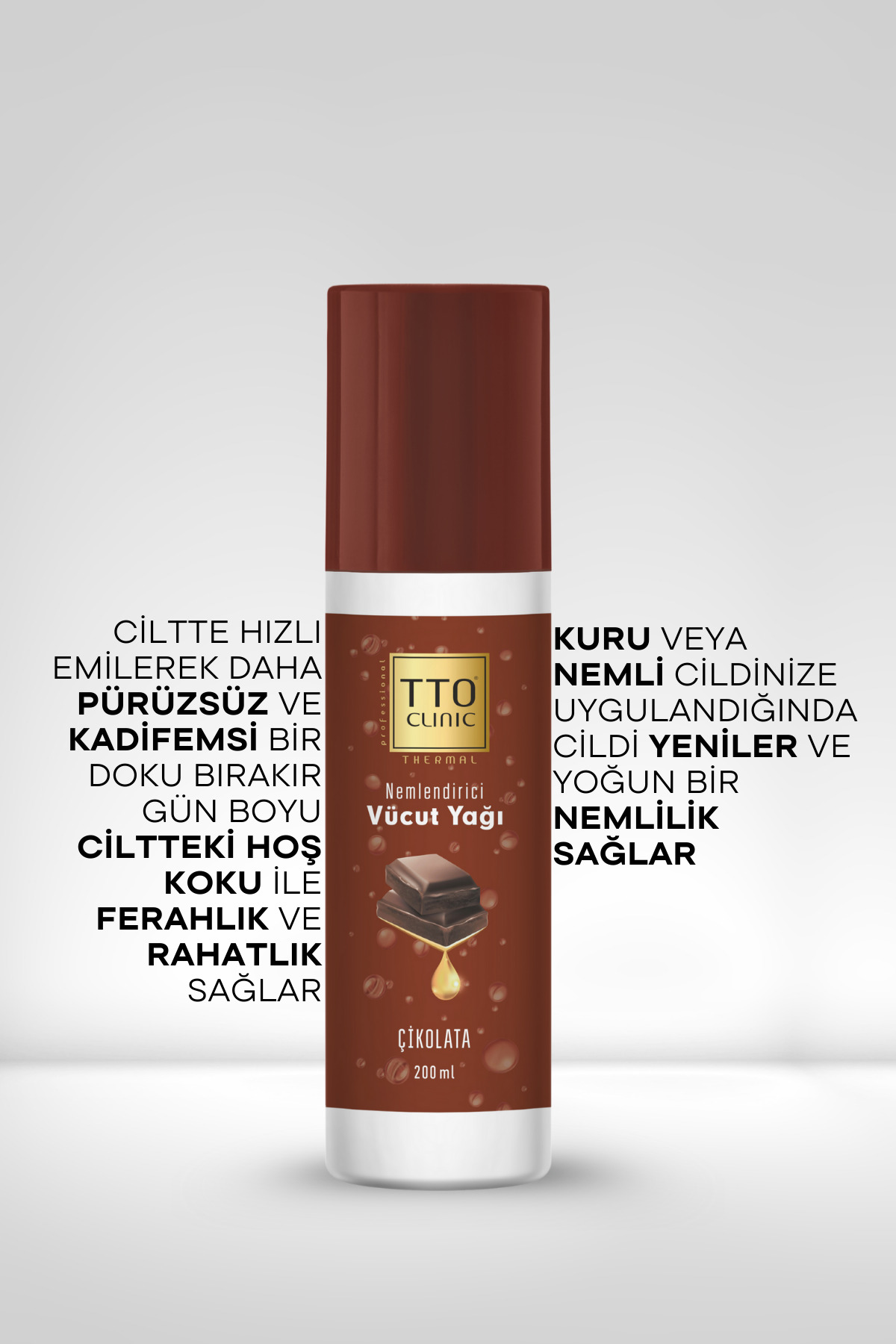 Clınıc Vücut Yağı Çikolata 200 ml (ÇAY AĞACI YAĞI / TEA TREE OIL) — 86801450830700 — تصویر 5 از 6