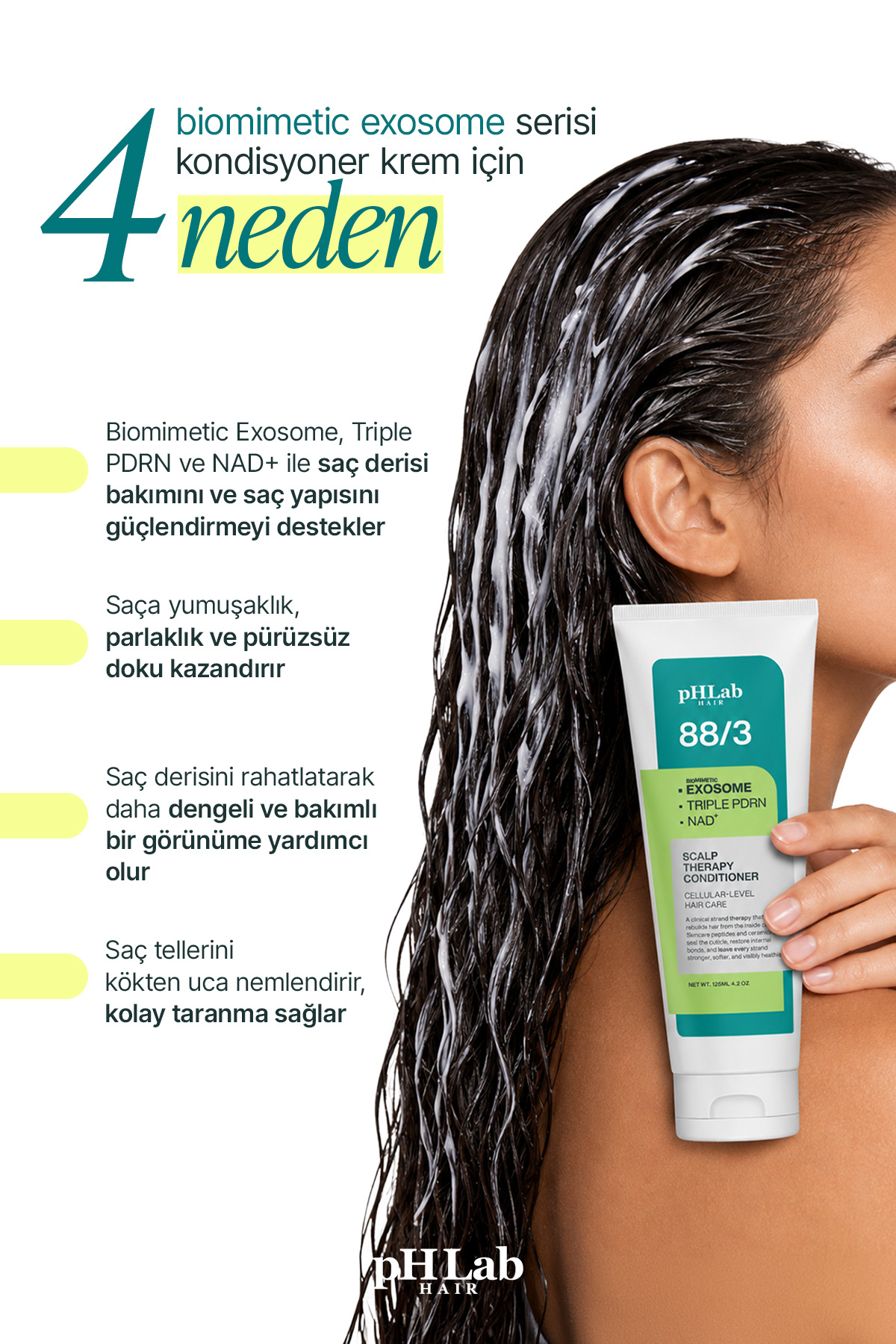 نرم‌کننده درمانی پوست سر حاوی اگزوزوم مو، NAD+ و تریپل PDRN از pHLab — PHHEX-03 — تصویر 7 از 7