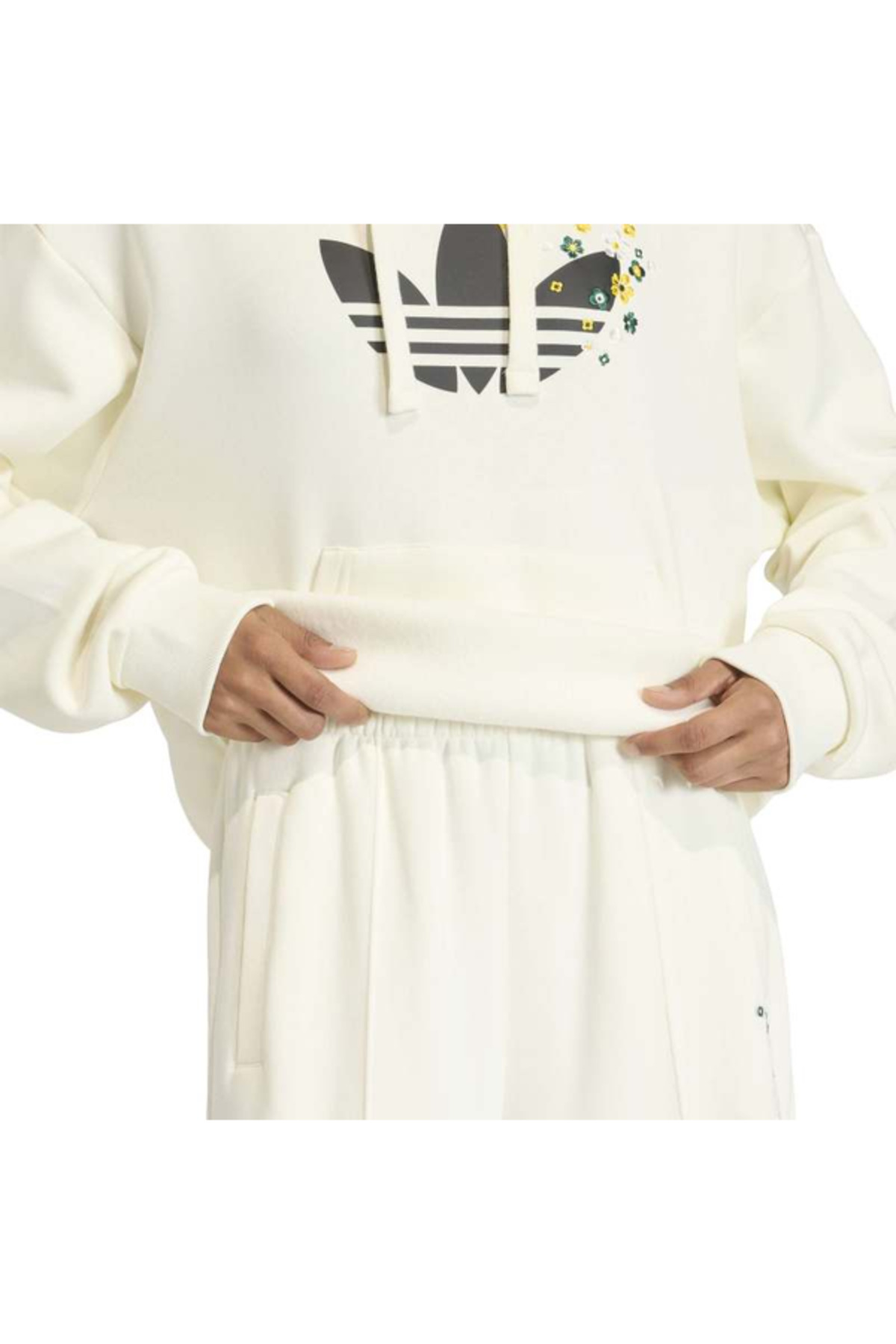 adidas Kadın Sweatshirts Günlük Spor Kapşonlu Sweat KC9172 ESS FT HD OS görsel 5