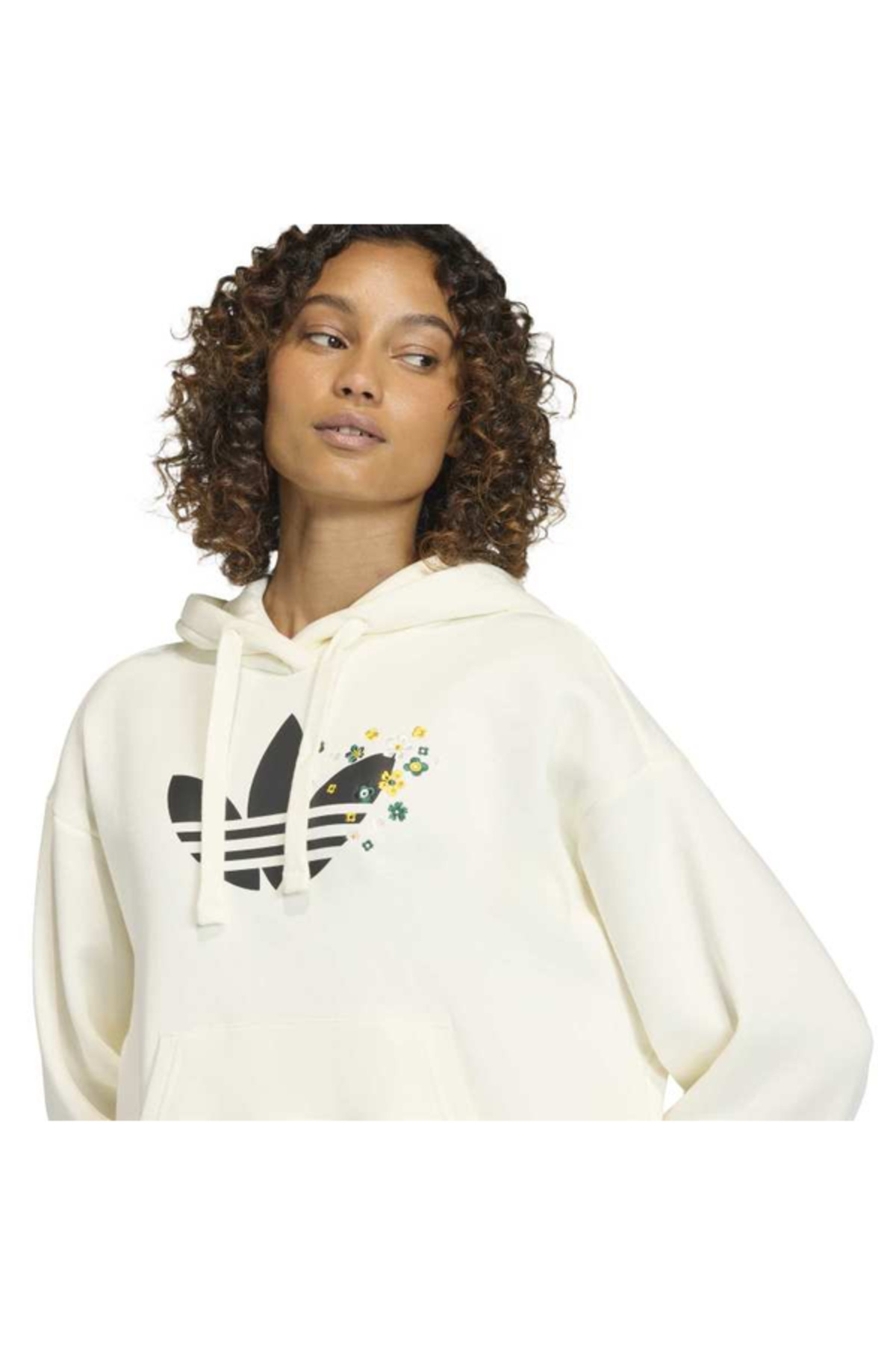adidas Kadın Sweatshirts Günlük Spor Kapşonlu Sweat KC9172 ESS FT HD OS görsel 6