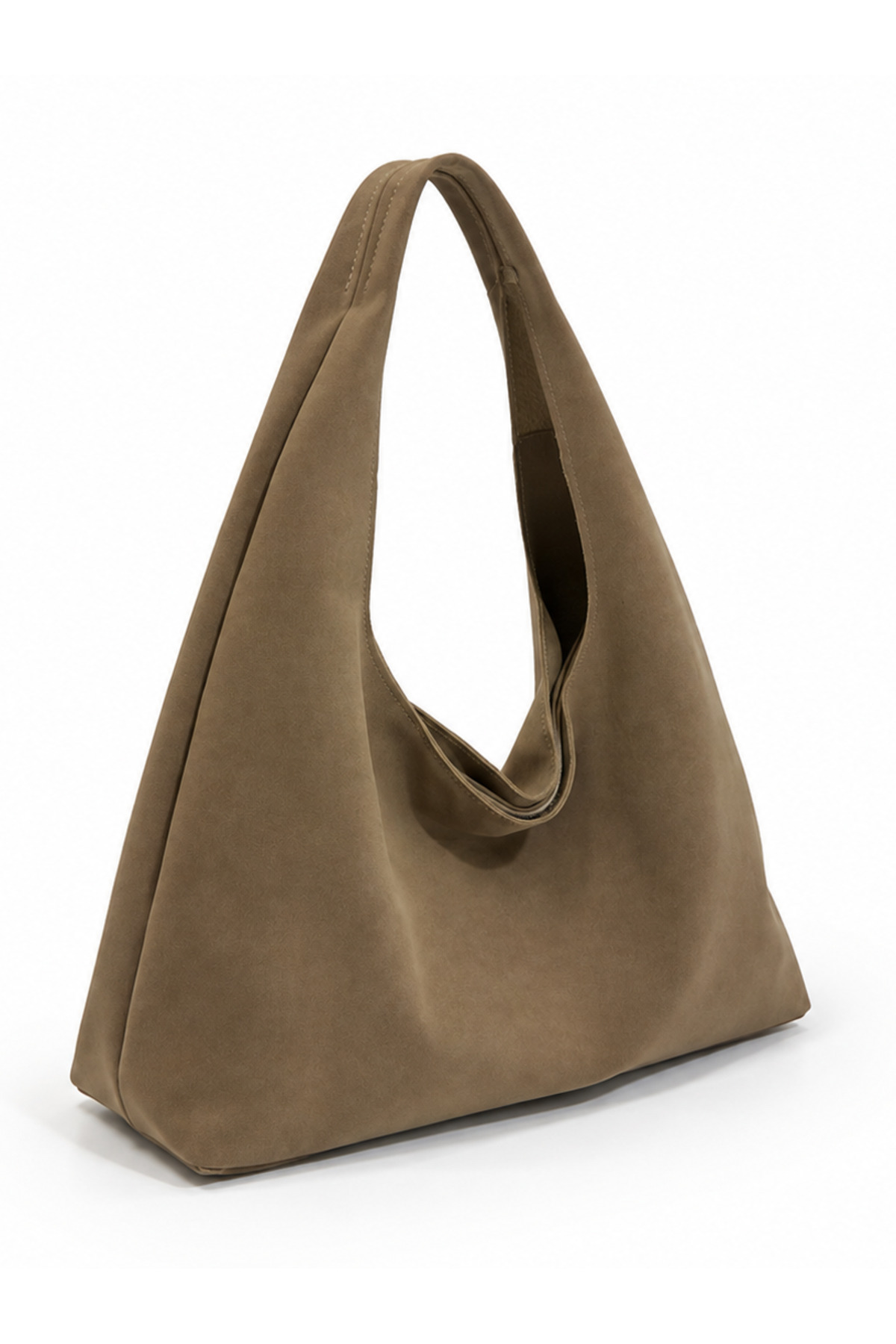 Tecer Bag Kadın Süet Fermuarlı Salaş Shopper Vintage Omuz Çantası