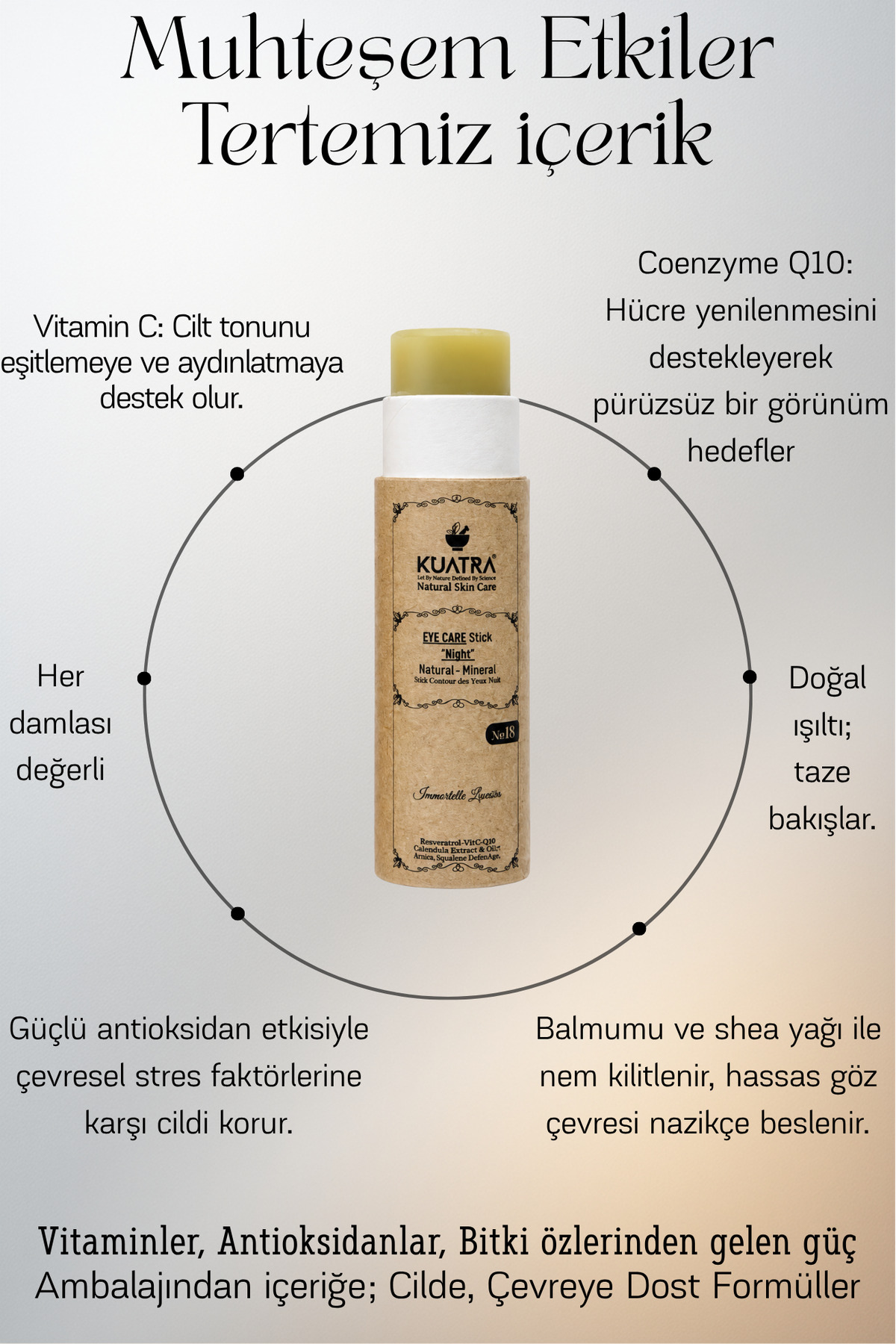 استیک دور چشم ایمورتل لومیر، مراقبت شب، احیاکننده دور چشم، دارای اثر آنتی‌اکسیدانی، رسوراترول — ۱۸ — تصویر 4 از 9