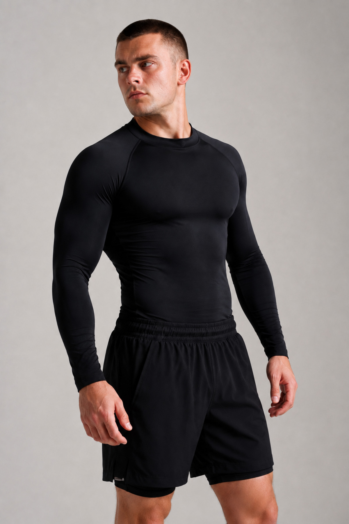 Stylovi Basic Erkek Uzun Kollu Compression Body, Vücuda Oturan Sporcu T-Shirt görsel 5