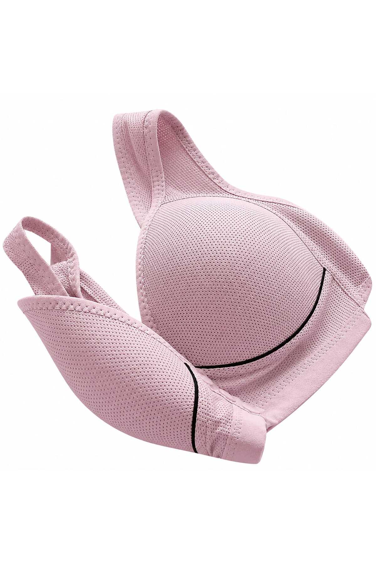 Efrayim Manessa Lingerie Kadın Önden Düğmeli Çıtçıtlı Balensiz Toparlayıcı Geniş Askılı Rahat Günlük Sütyen görsel 2