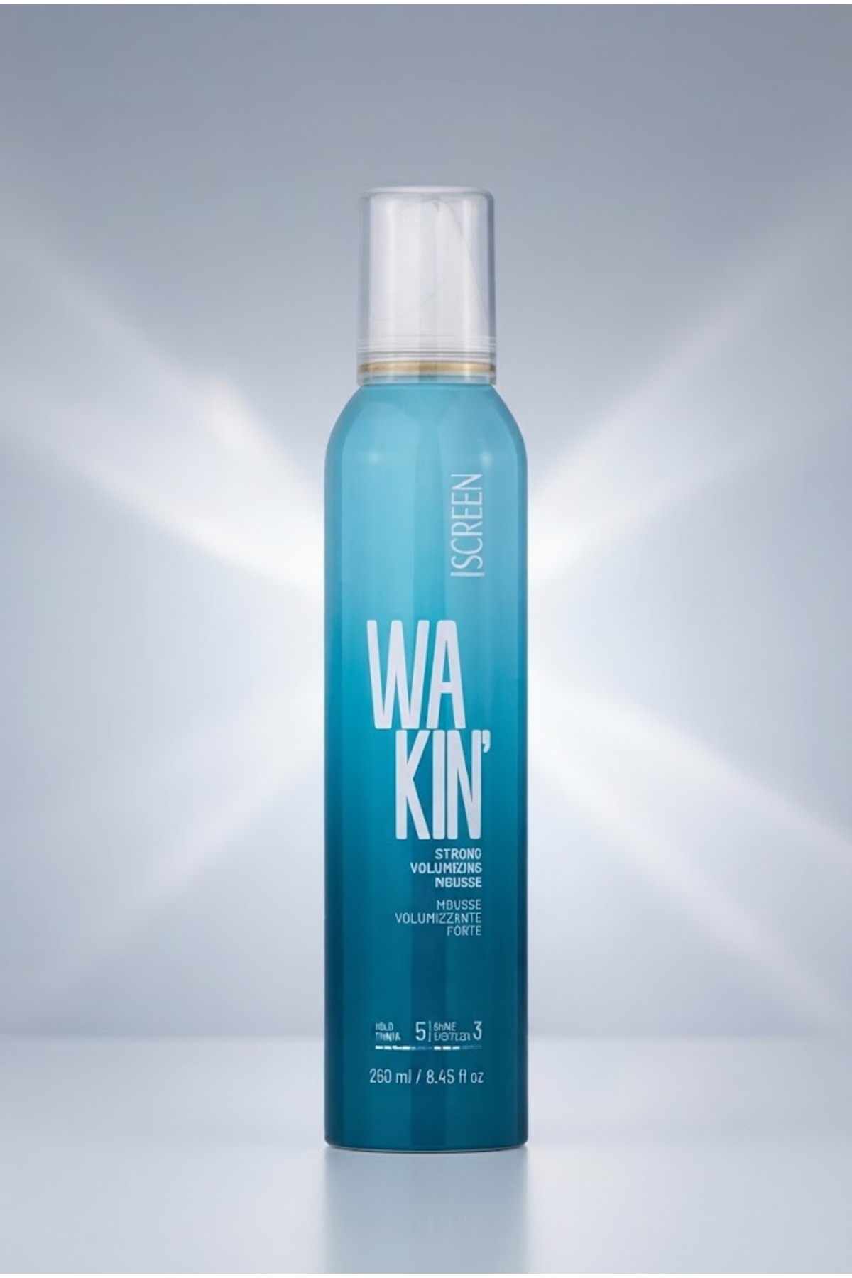 SCREEN Güçlü Tutucu Hacim Veren Saç Köpüğü 250 ml - Dolgunlaştırıcı Şekillendirici - Wakin Strong Hold Mousse — SCR-WKN-250-STRM