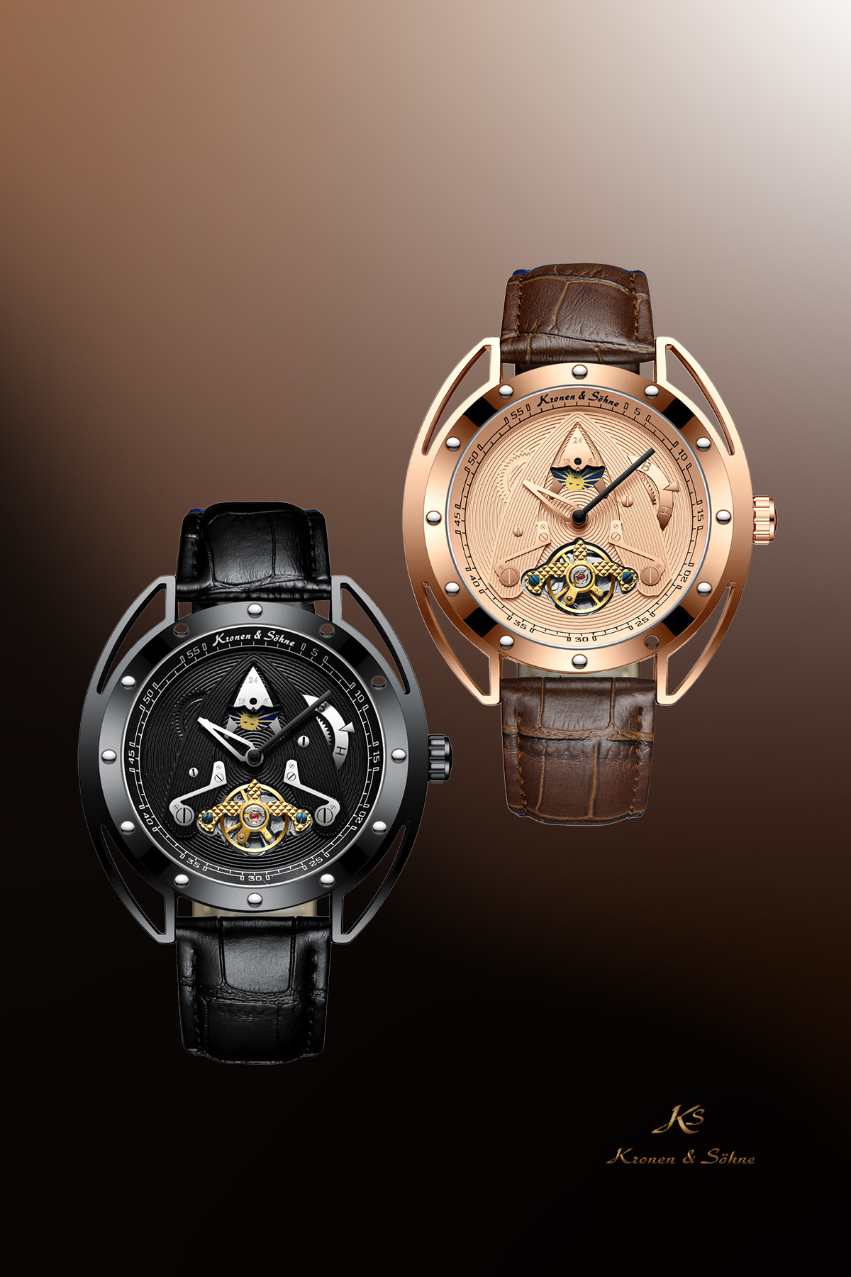 Kronen & Söhne Kronen&Söhne Aegis Imperial Rose Gold Erkek Otomatik Mekanik Kol Saati görsel 6