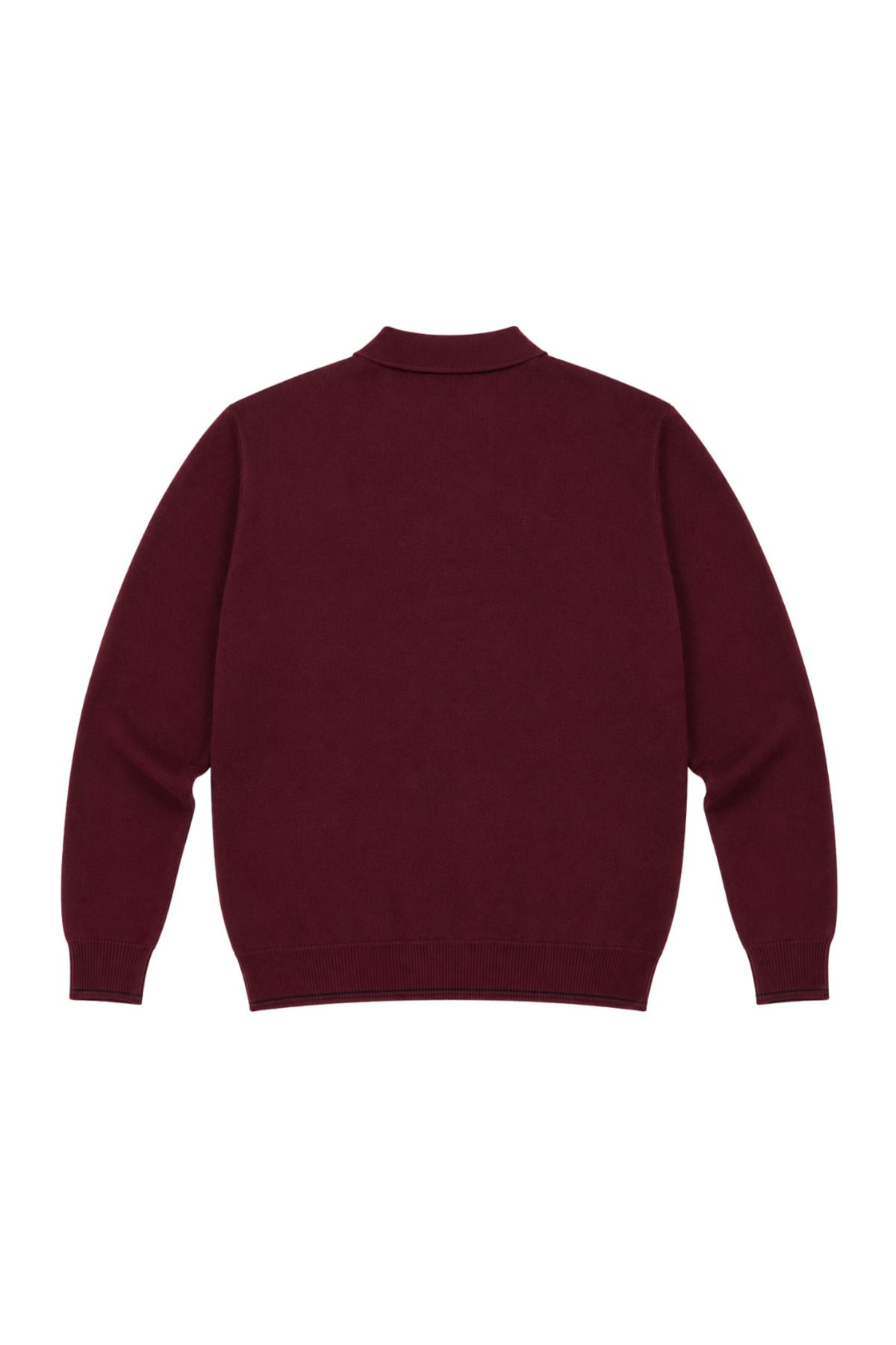 BattalModa Erkek Büyük Beden Bordo Atlas Polo Yaka Fermuarlı Triko Kazak 5XL-6XL-7XL-8XL görsel 5