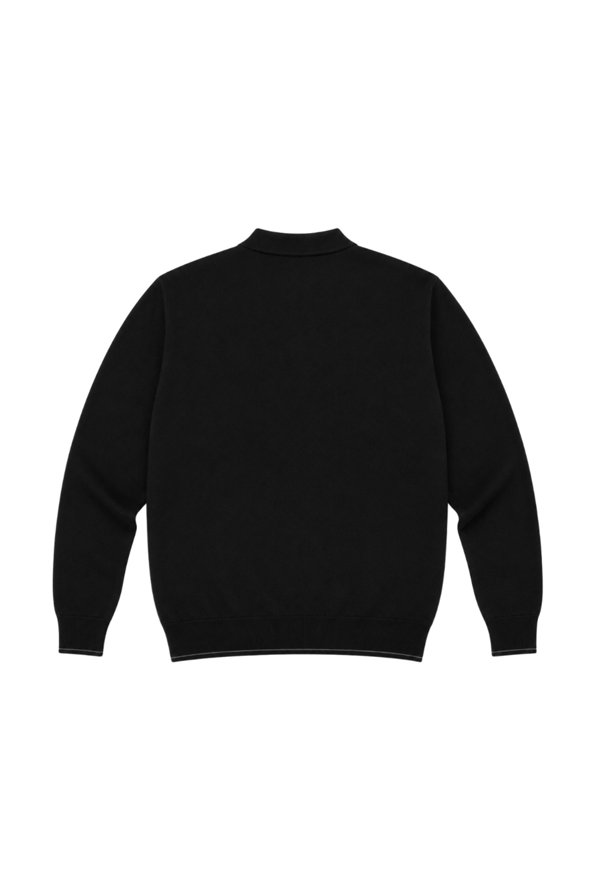 BattalModa Erkek Büyük Beden Siyah Atlas Polo Yaka Fermuarlı Triko Kazak 5XL-6XL-7XL-8XL görsel 5