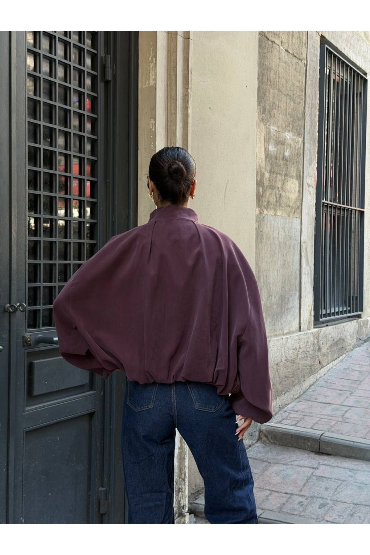 Ekim Store Büzgülü Bomber Trenç Ceket görsel 2