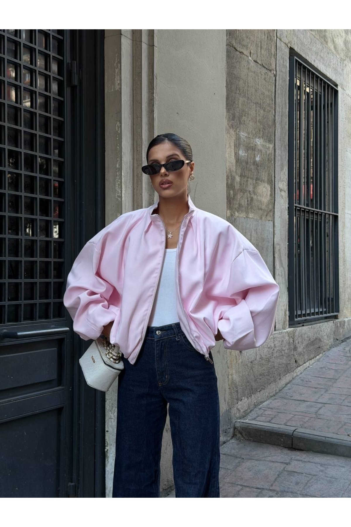 Ekim Store Büzgülü Bomber Trenç Ceket görsel 8