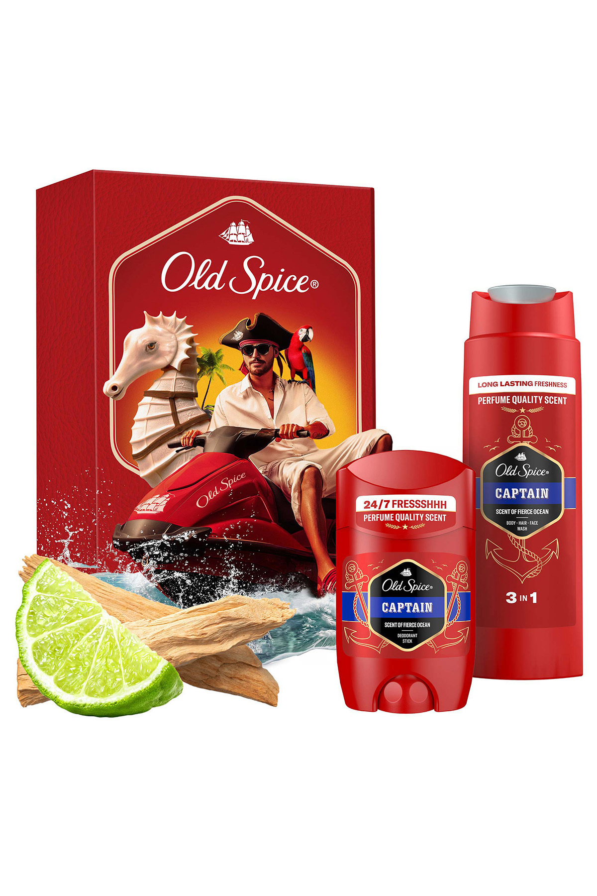 ست هدیه کاپیتان: دئودورانت استیک 50ml و ژل دوش و شامپو 250ml