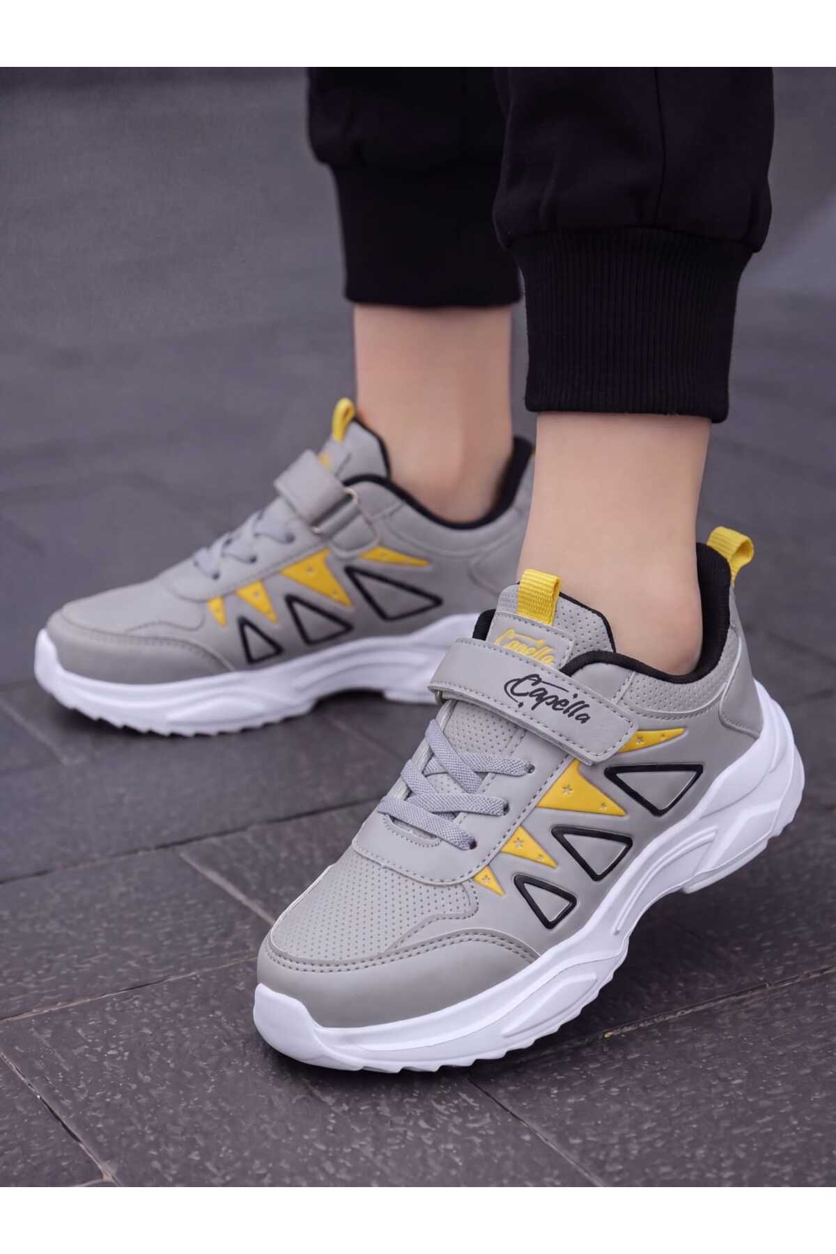 UrbanFlex Günlük Çocuk Unisex Cırtlı Sneaker Spor Ayakkabı