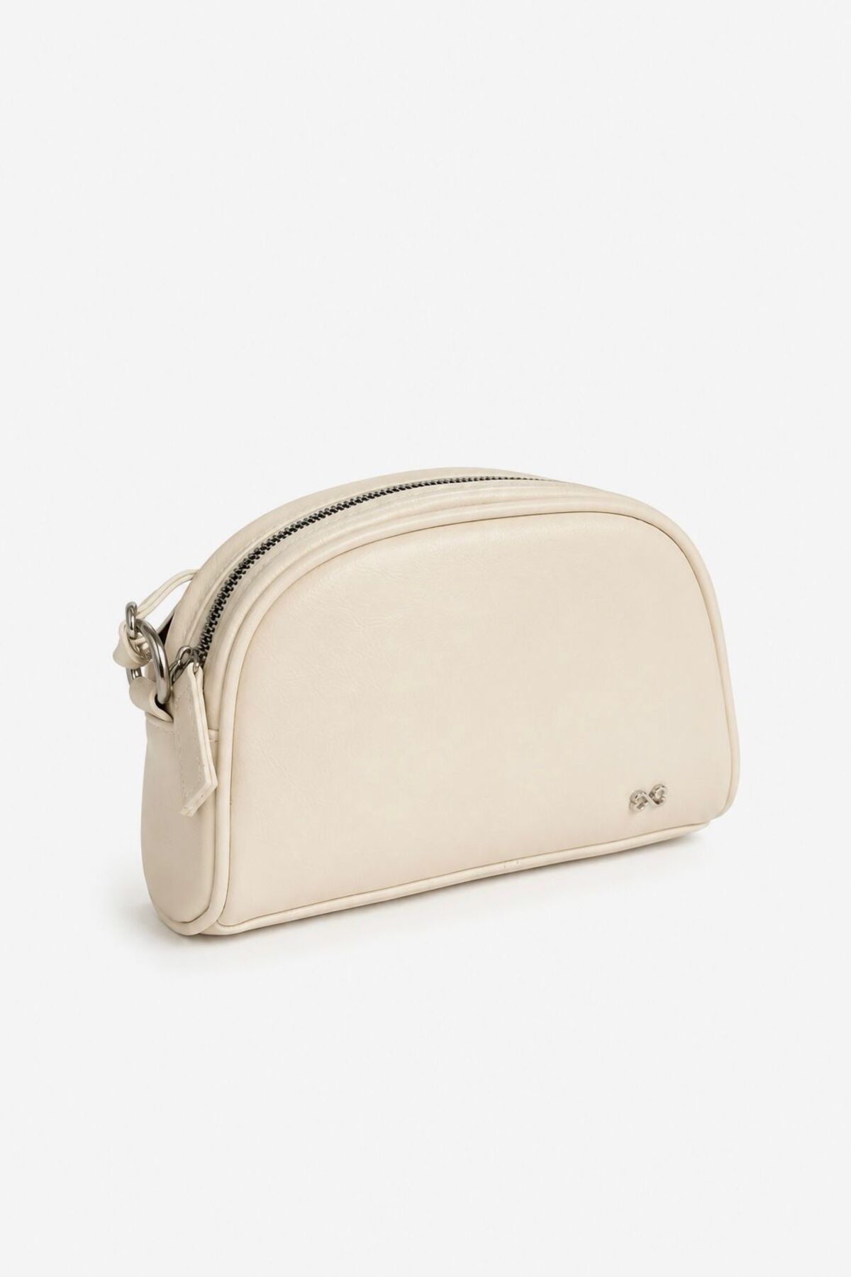 Çantacımstore Mini Basic Çapraz Askılı Çanta 2'li Krem-Siyah görsel 6