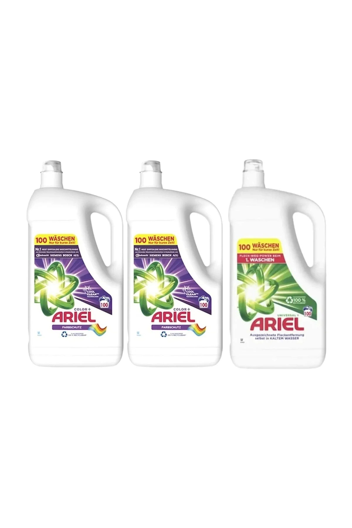 Ariel Promo detergent lichid de rufe Universal Clean 5L + 2x Color+ 5L