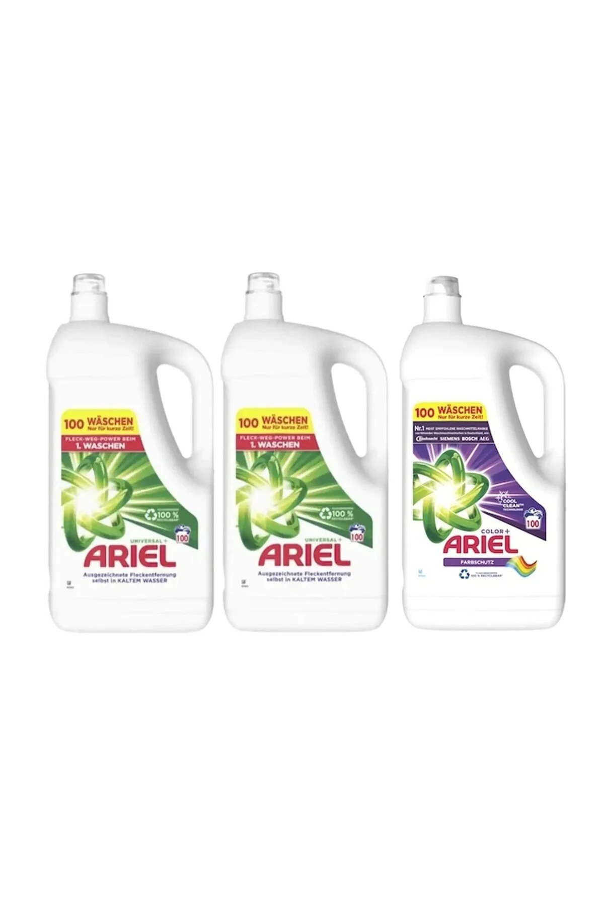 Ariel Promo detergent lichid de rufe Color+ 5L + 2x Universal Clean 5L