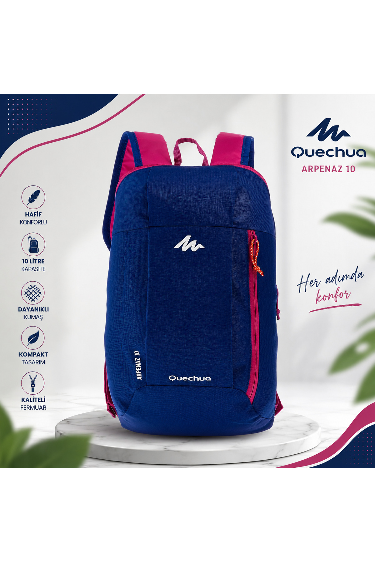 TB Quechua Arpenaz 10 lt Kamp Sırt Çantası