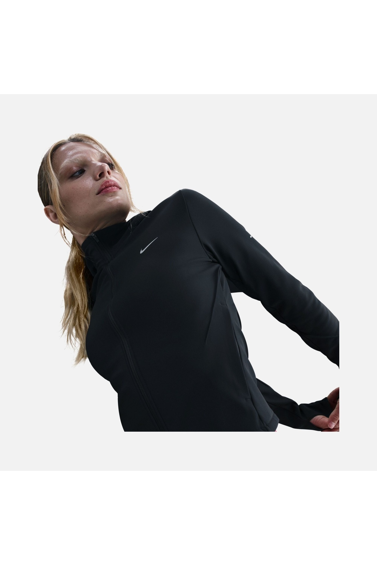 Nike Swift Therma-FIT Kadın Siyah Koşu Ceketi - Dar kalıp 1 beden büyük alınmalı - | HV8928-010 görsel 2