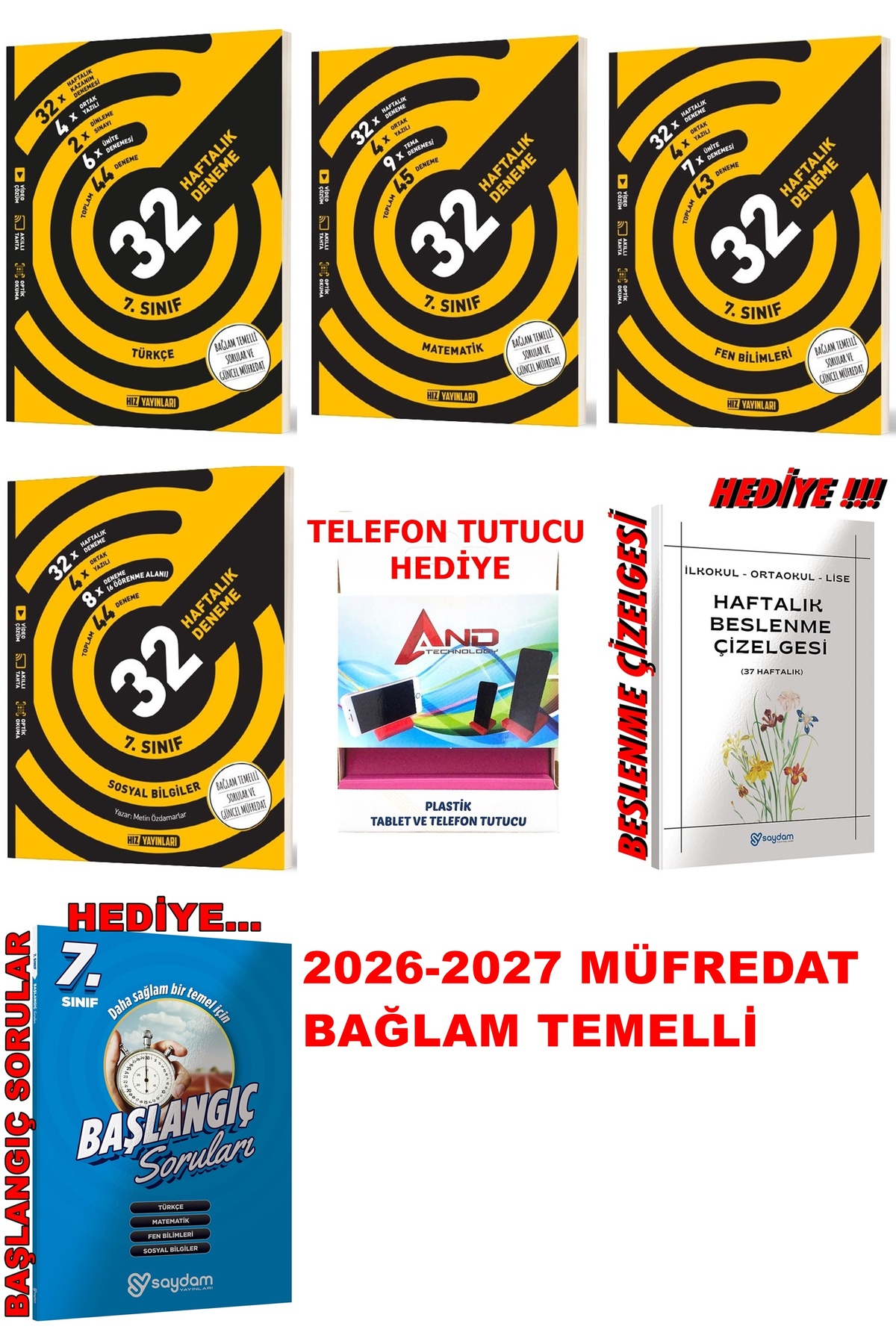Hız Yayınları 7.SINIF 2026-2027 MÜFREDAT 32 HAFTALIK DENEME 4 ANA