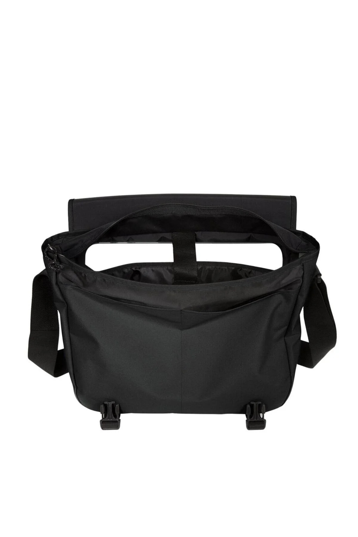 Eastpak Unisex Postacı Çantası Siyah Omuz Askılı Çok Gözlü Günlük Okul ve Laptop Çantası görsel 2