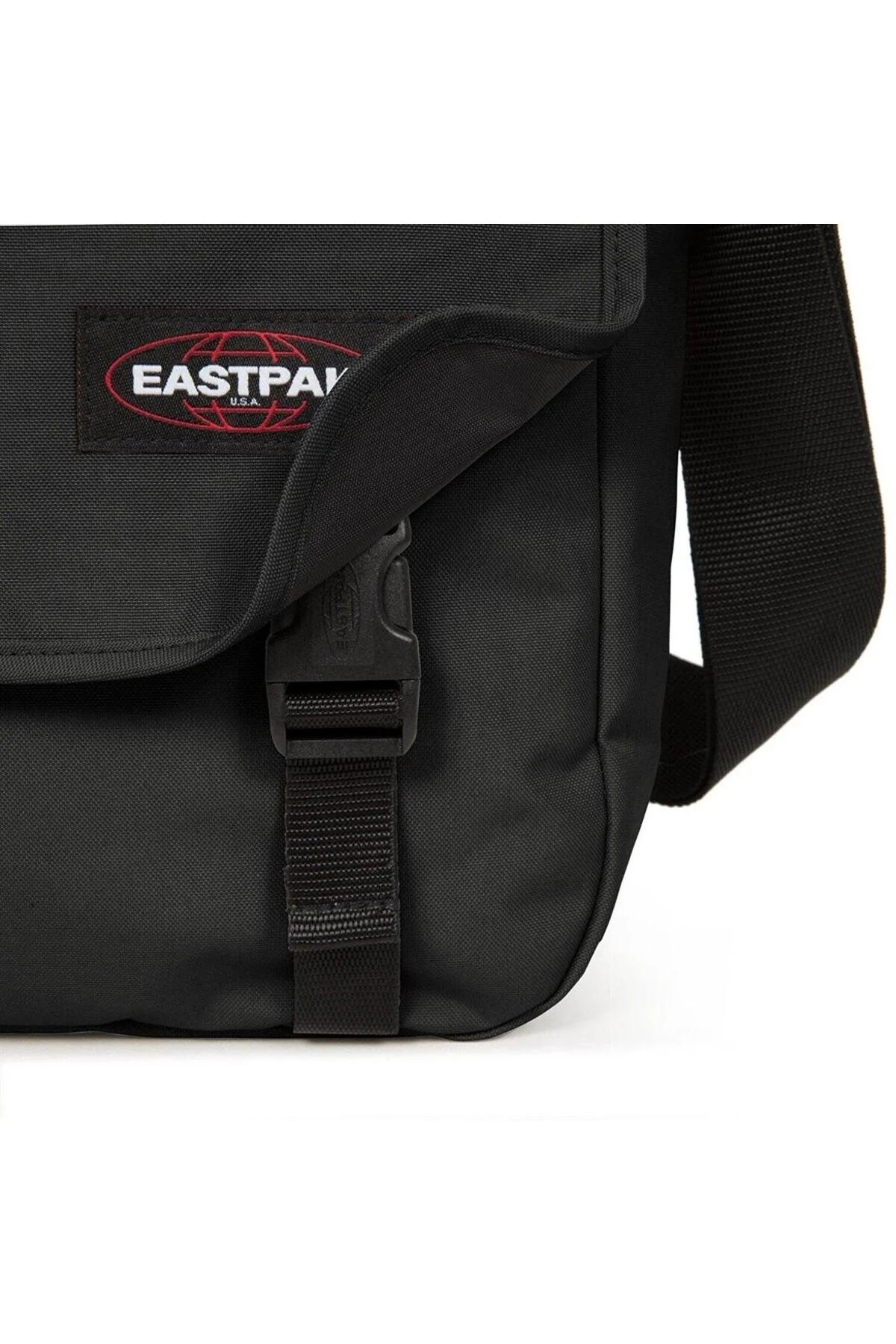 Eastpak Unisex Postacı Çantası Siyah Omuz Askılı Çok Gözlü Günlük Okul ve Laptop Çantası görsel 4