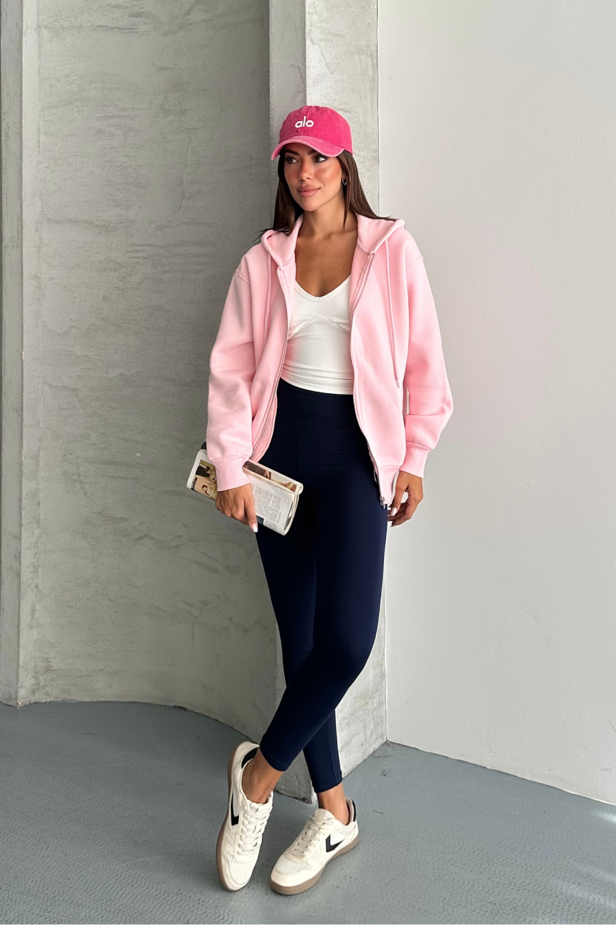 macharel jeans Kadın 3 iplik Rahat Kalıp Metal Fermuarlı Gizli Cepli Hırka görsel 2
