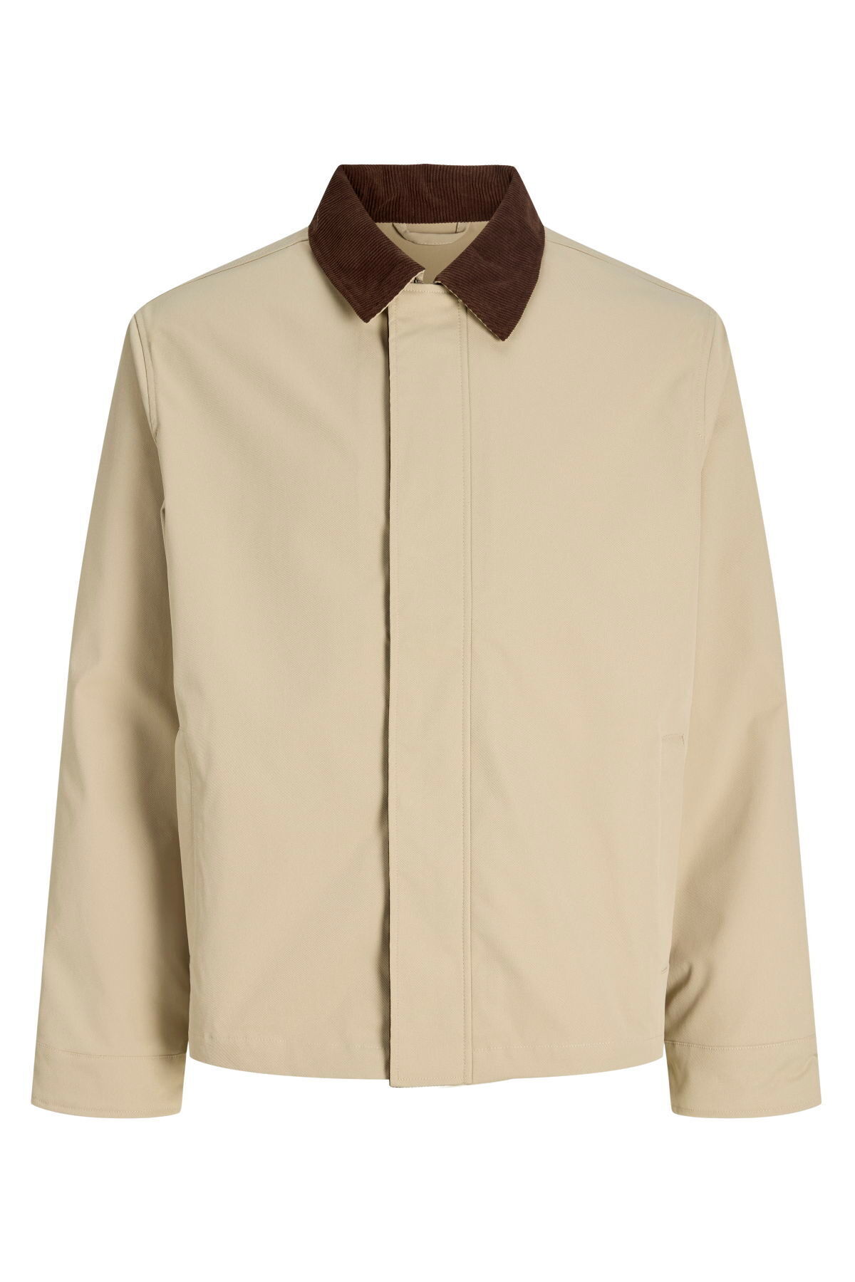 ژاکت آستین بلند یقه دار مردانه - طرح گرگ جک اند جونز کاپشن Jack & Jones