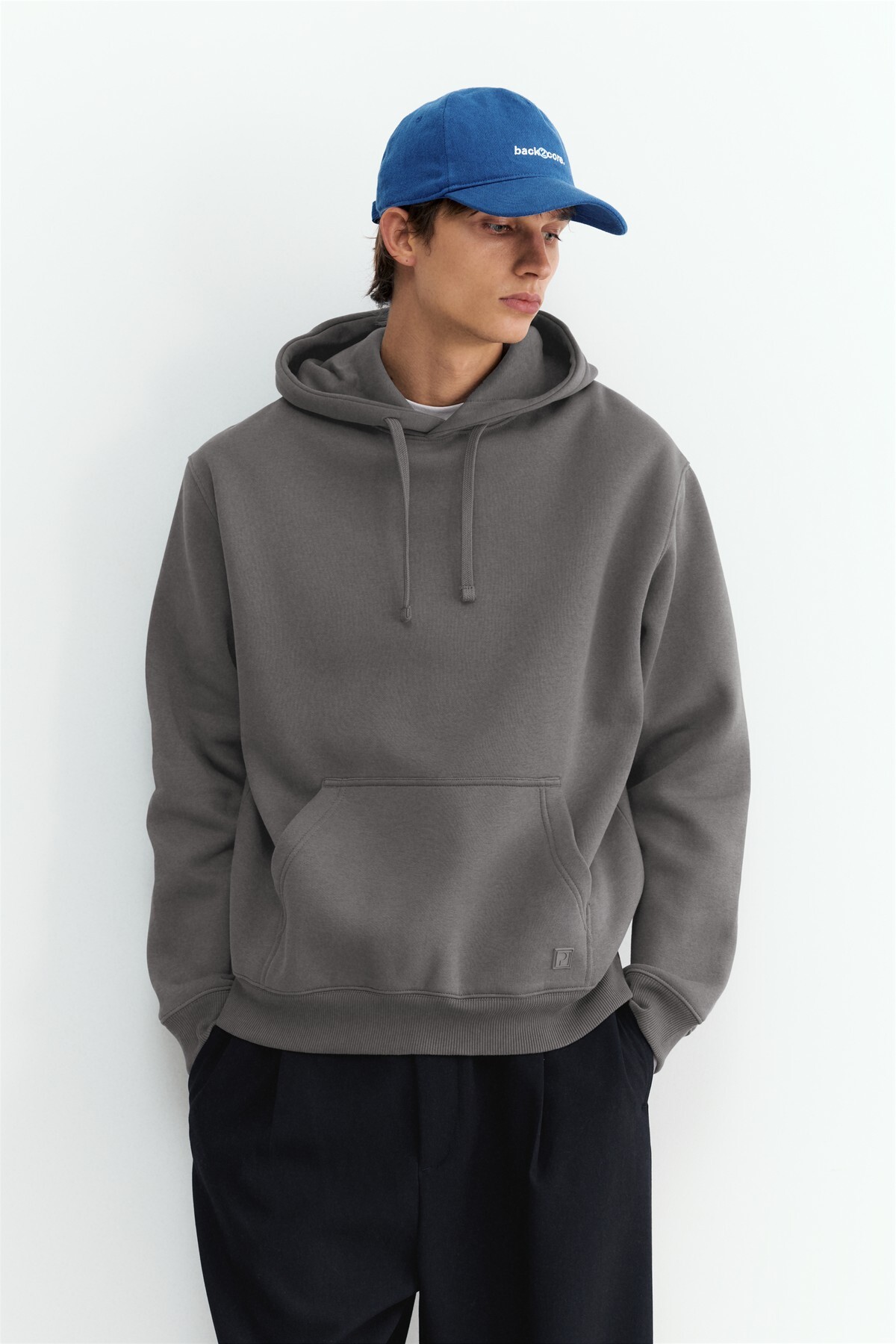 Pull & Bear Basic kapüşonlu sweatshirt