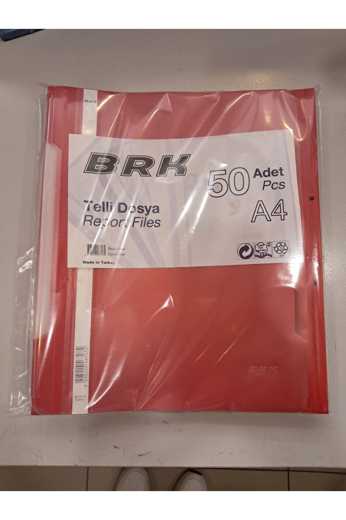 BRK TELLİ DOSYA 50 Lİ PAKET KIRMIZI