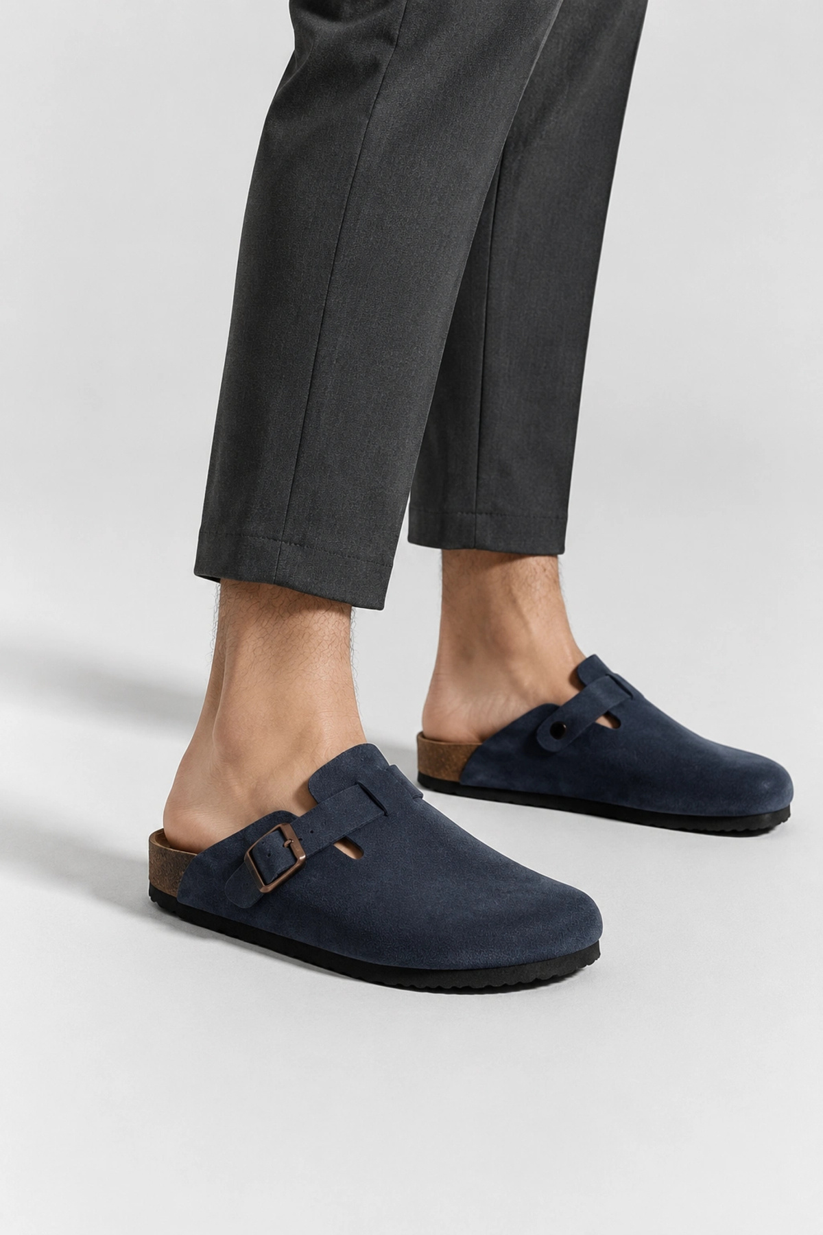 Sivarro Boston Unisex Mantar Taban Terlik - Lacivert görsel 4