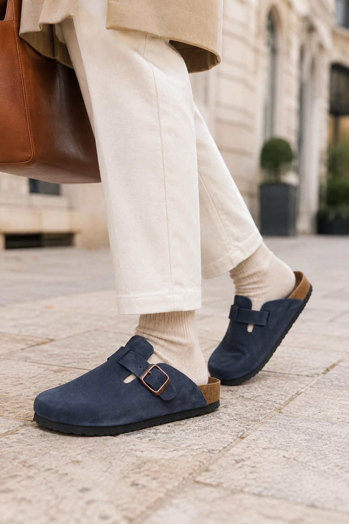 Sivarro Boston Unisex Mantar Taban Terlik - Lacivert görsel 2