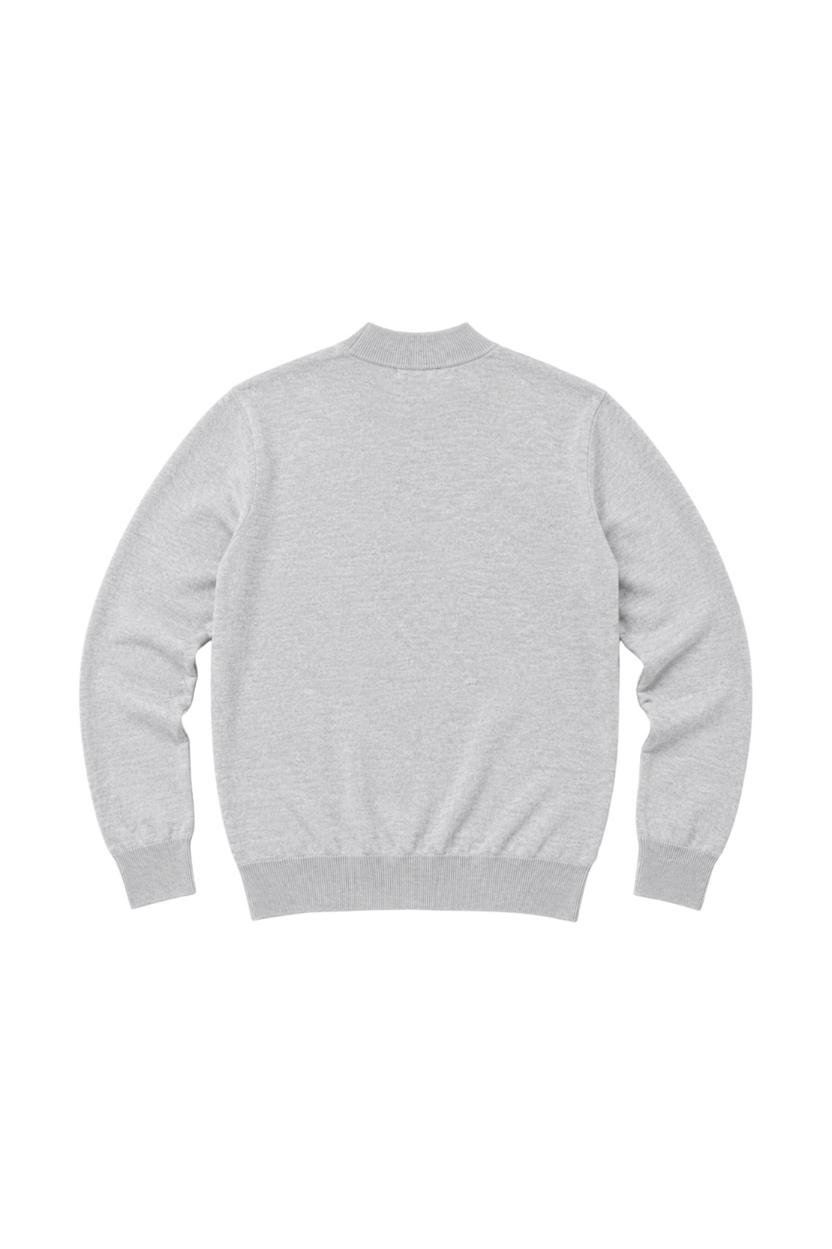 BattalModa Erkek Büyük Beden Gri Yarım Balıkçı Triko Kazak 3XL-4XL-5XL-6XL görsel 5