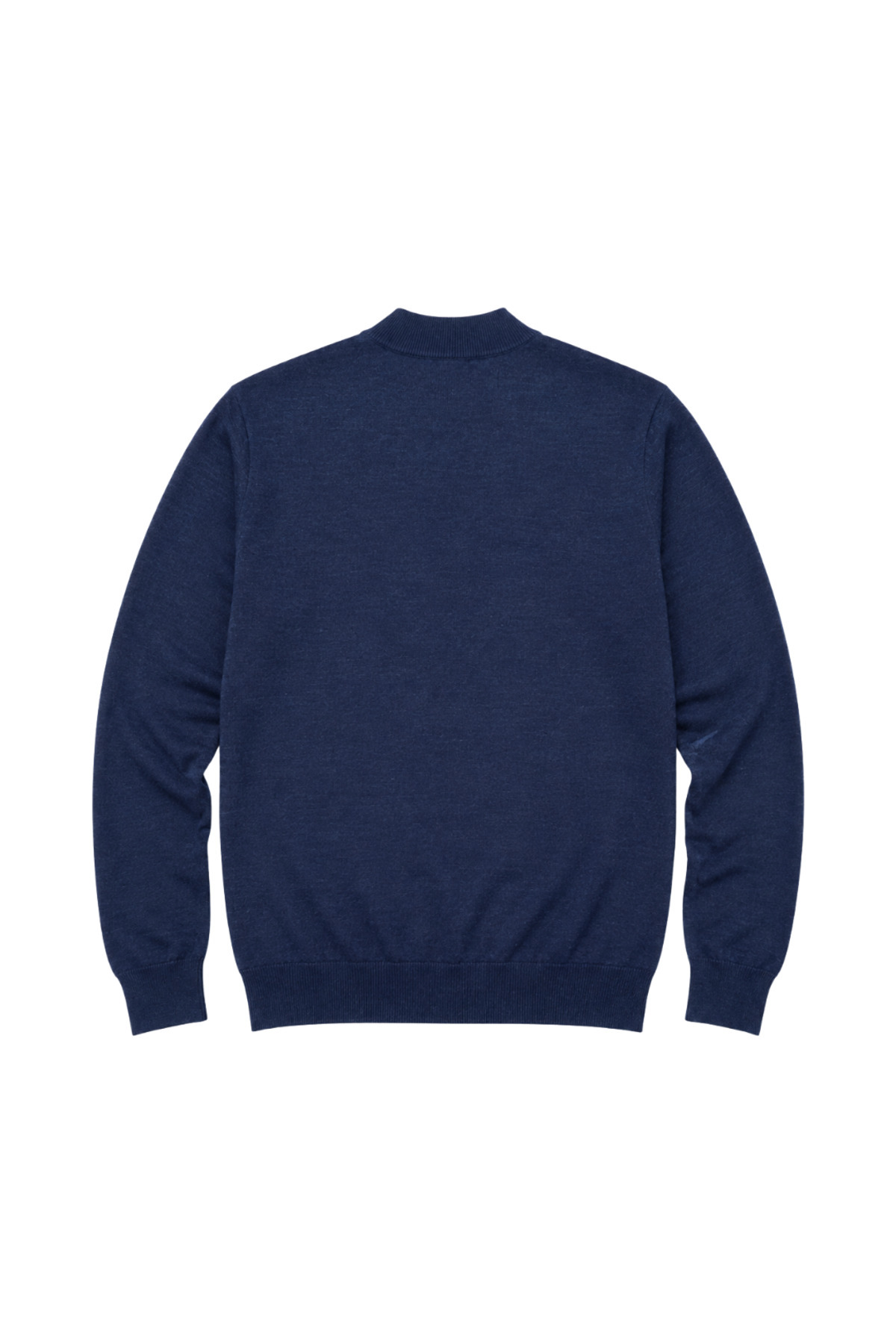 BattalModa Erkek Büyük Beden Melanj Lacivert Yarım Balıkçı Triko Kazak 3XL-4XL-5XL-6XL görsel 5
