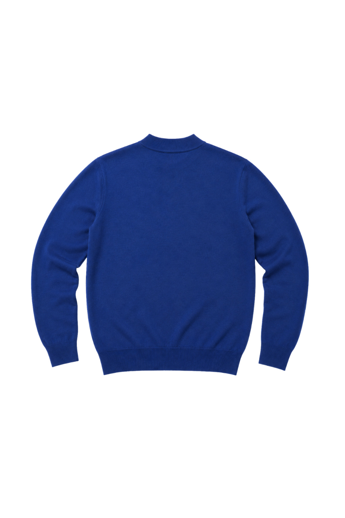 BattalModa Erkek Büyük Beden İndigo Yarım Balıkçı Triko Kazak 3XL-4XL-5XL-6XL görsel 5