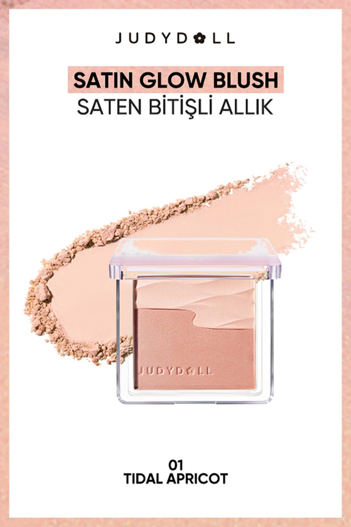 JUDYDOLL Satin Glow Işıltılı Allık 01 Tidal Apricot — نارنجی AU2600087