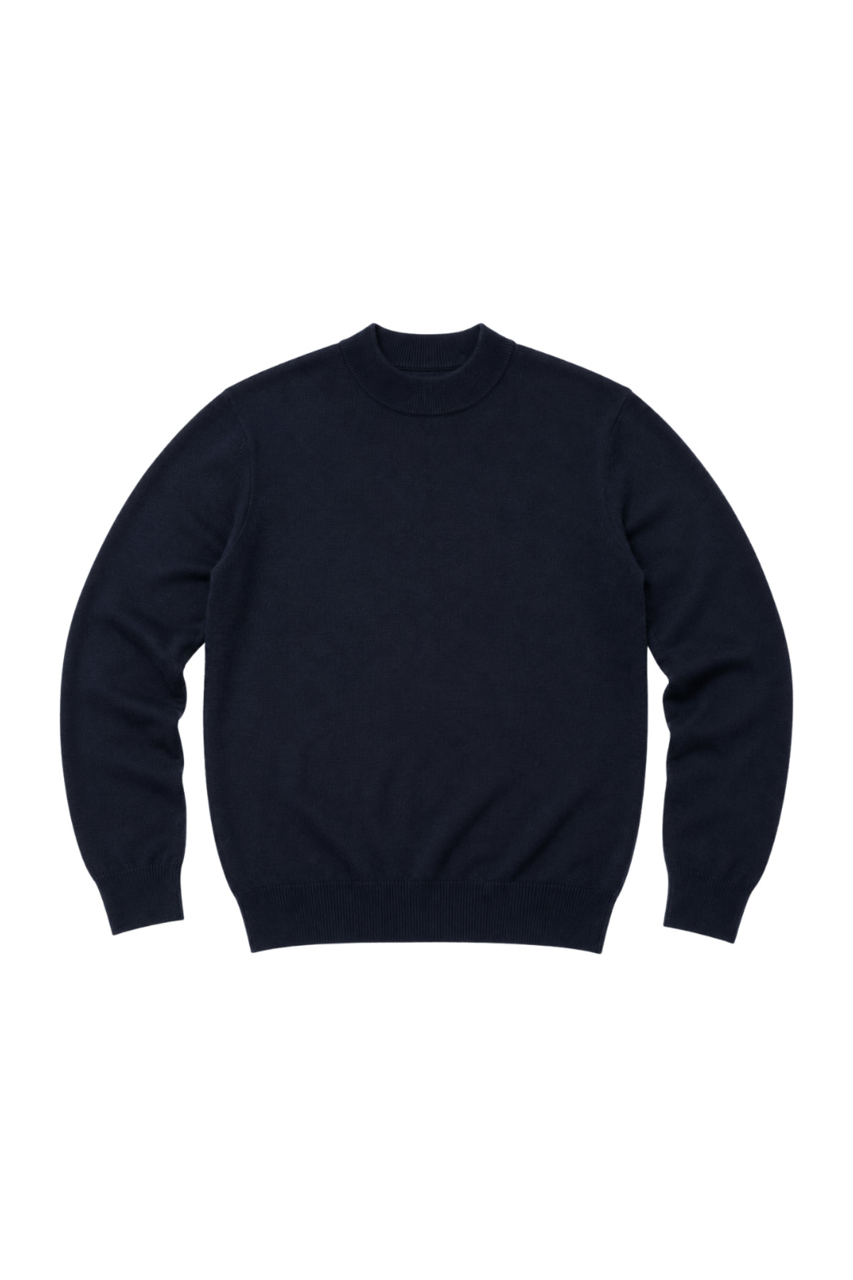 BattalModa Erkek Büyük Beden Lacivert Yarım Balıkçı Triko Kazak 3XL-4XL-5XL-6XL görsel 4