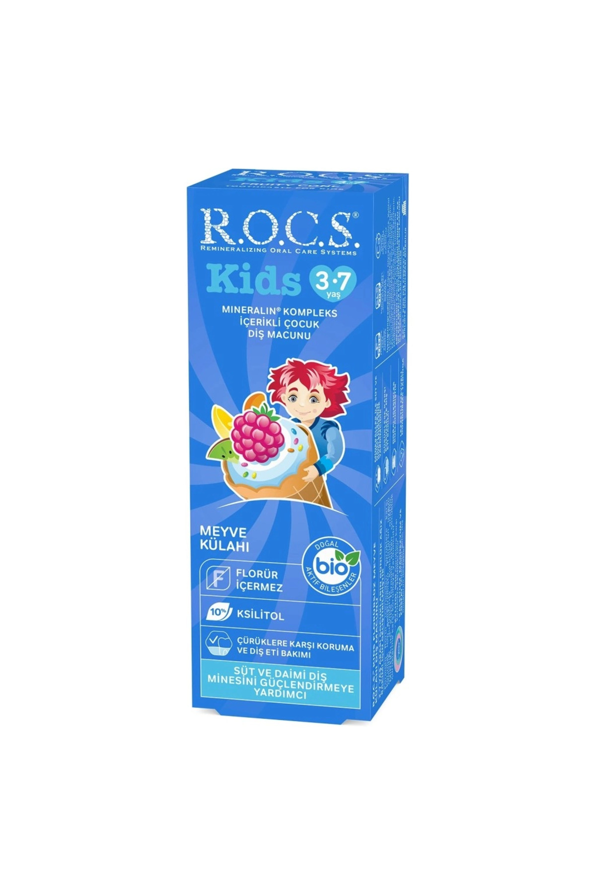 Mey İthalat® .Kids Diş Macunu 3-7 Yaş 35 ml Meyve Külahı — HFK-MMEYXT356126-00007_R2137