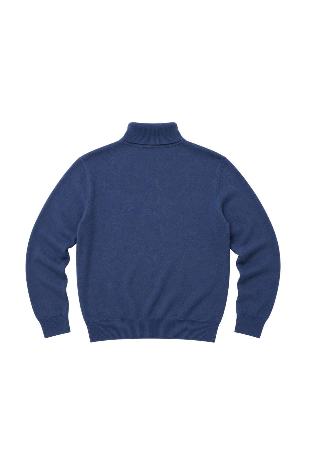 BattalModa Erkek Büyük Beden İndigo Tam Balıkçı Triko Kazak 3XL-4XL-5XL-6XL görsel 5