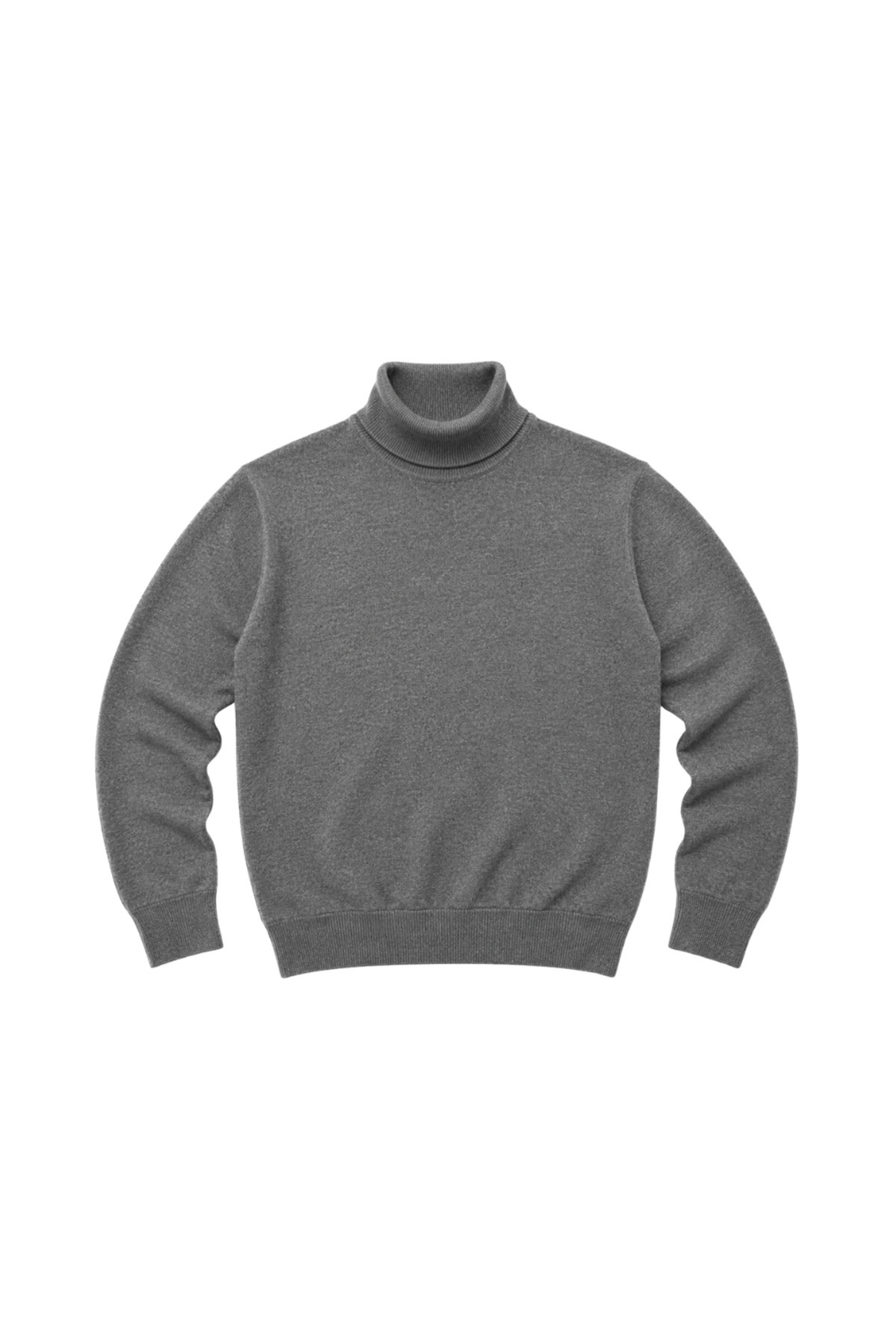 BattalModa Erkek Büyük Beden Füme Tam Balıkçı Triko Kazak 3XL-4XL-5XL-6XL görsel 4