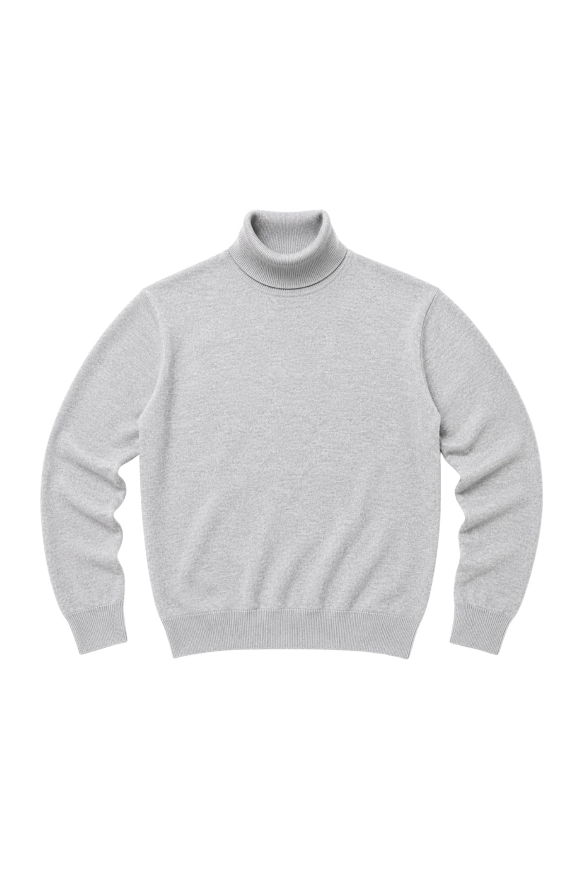 BattalModa Erkek Büyük Beden Gri Tam Balıkçı Triko Kazak 3XL-4XL-5XL-6XL görsel 4