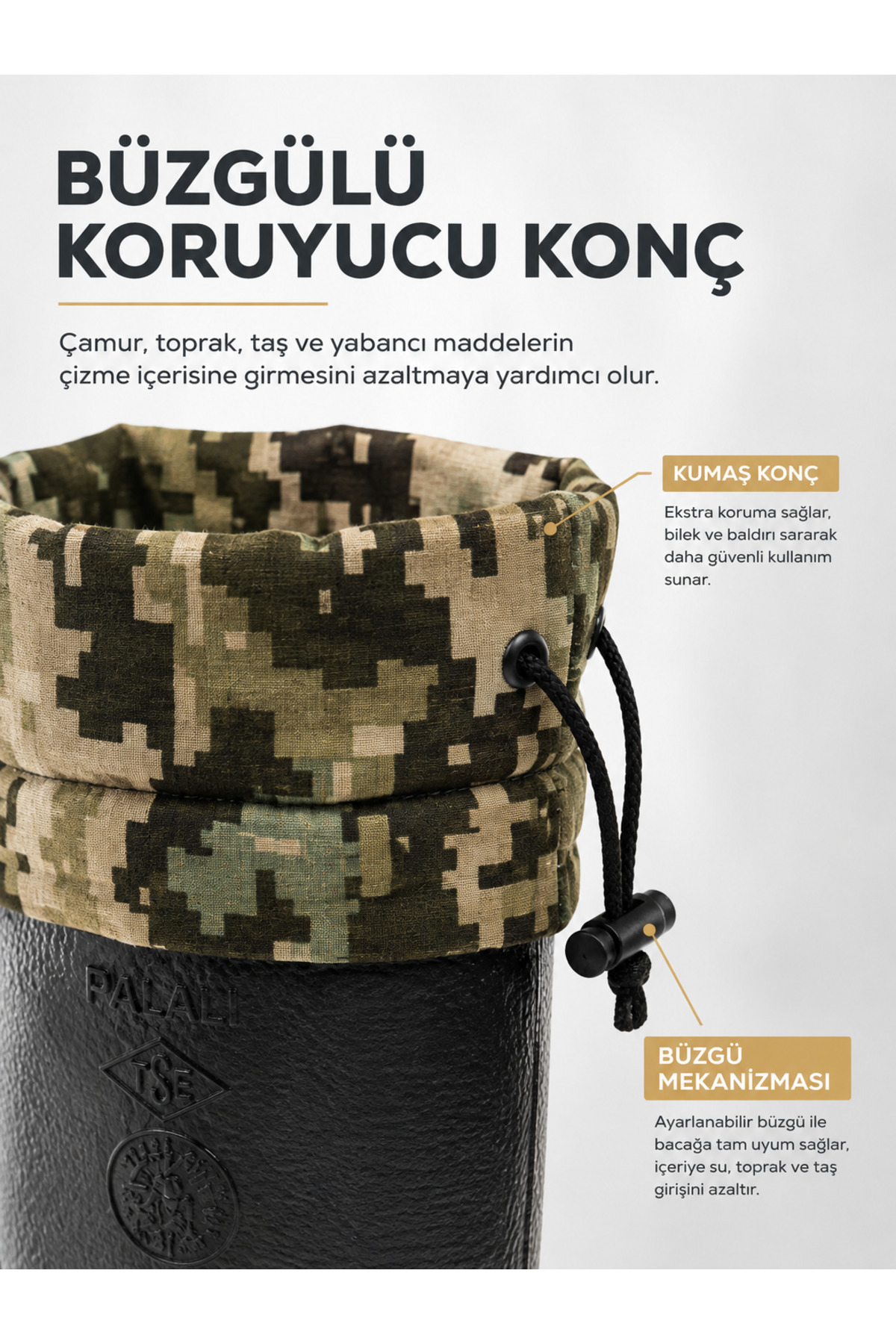 PALALI Del-Rey O4 CE Belgeli Su Geçirmez PVC Kısa İş Çizmesi Konçlu Unisex Bahçe Kurye Oto Yıkama Çizmesi görsel 4