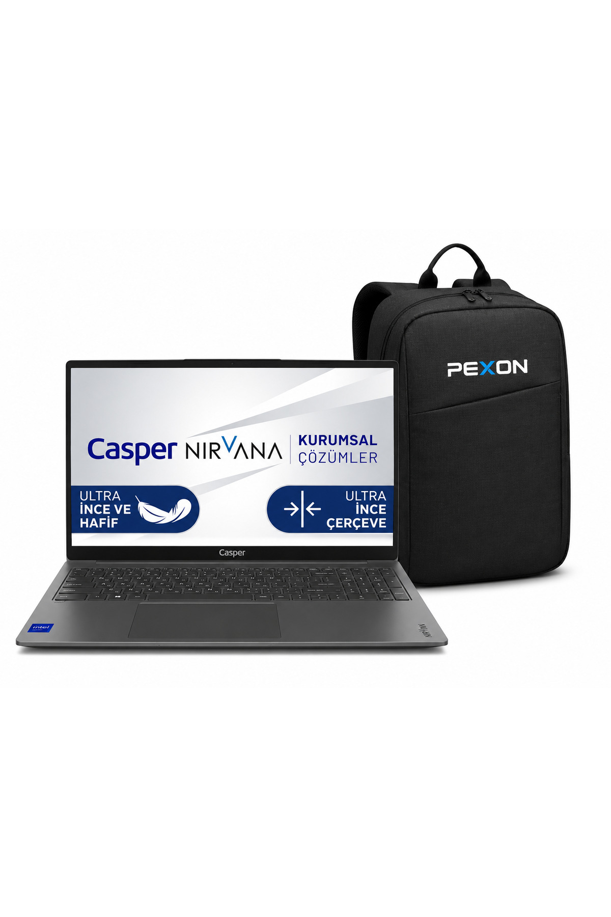 CASPER Nirvana X600 Ryzen5-7430U 16 GB 1TB SSD 15.6" Windows 11 Pro Laptop Dizüstü Bilgisayar & PEXON ÇANTA İşlemci