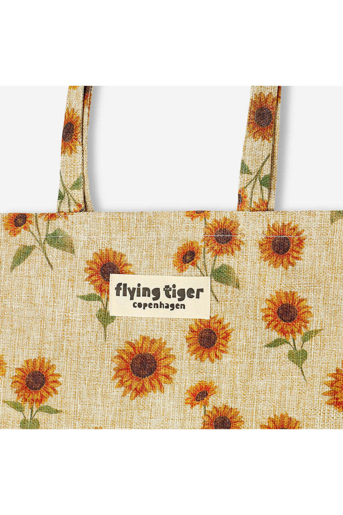 Flying Tiger Copenhagen Ay Çiçeği Desenli Bez Çanta görsel 3