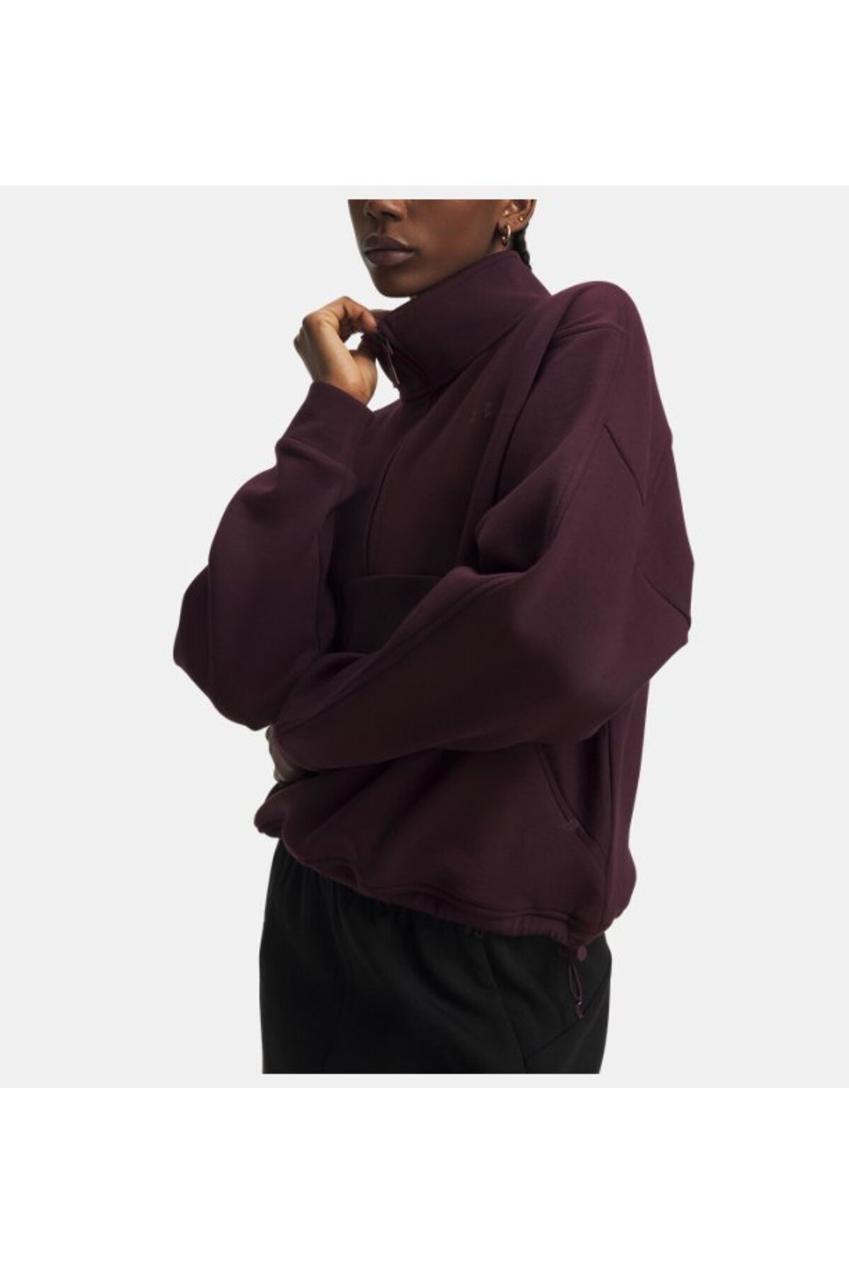 Under Armour Kadın UA Unstoppable Fleece Yarım Fermuarlı Sweatshirt görsel 3