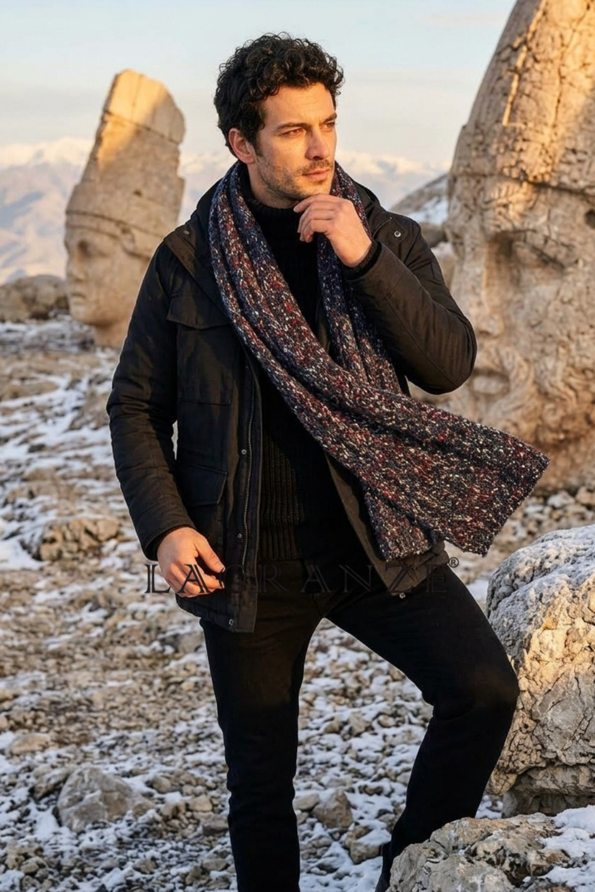 LAGRANZE Yuna Kırçıllı Yumuşak Dokulu Unisex Şal /Atkı görsel 2