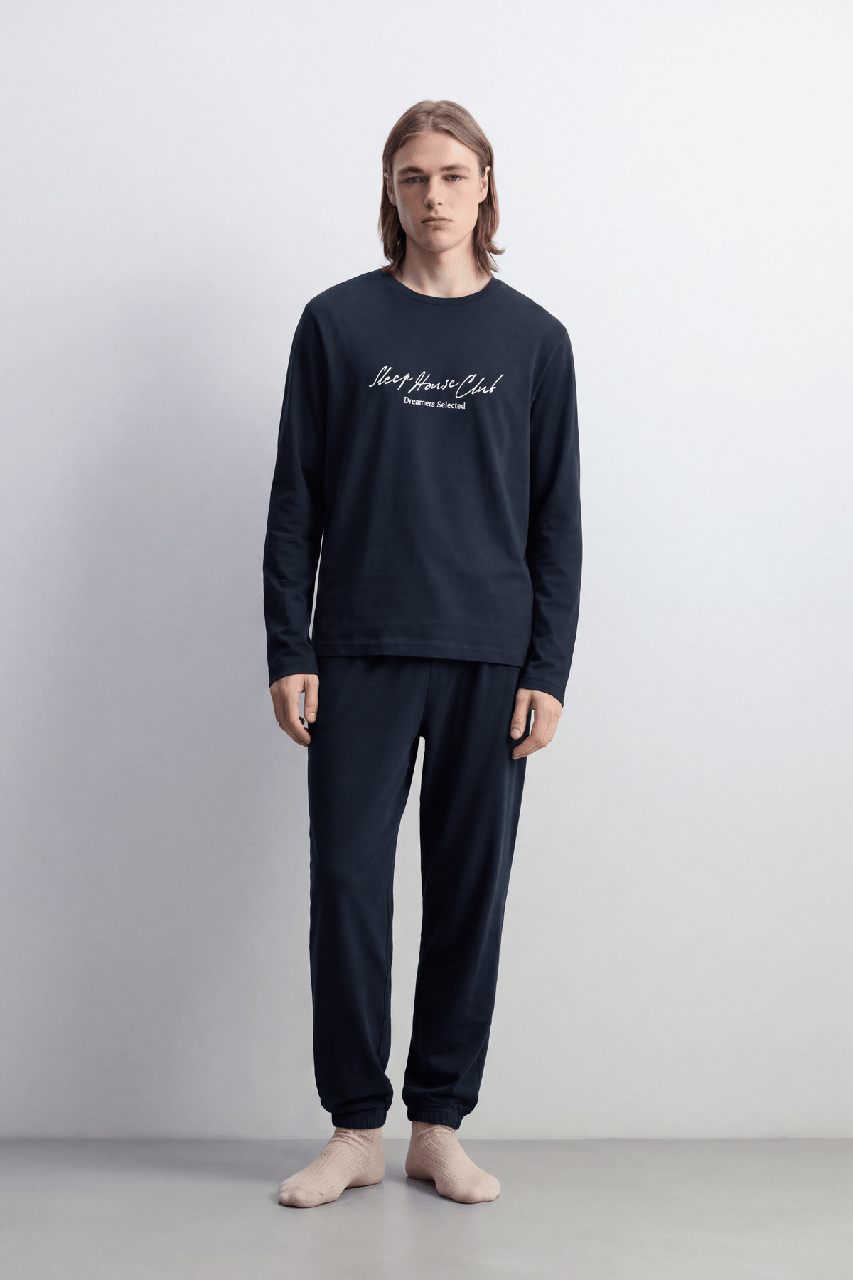 LEFTIES Baskılı uzun pijama takımı