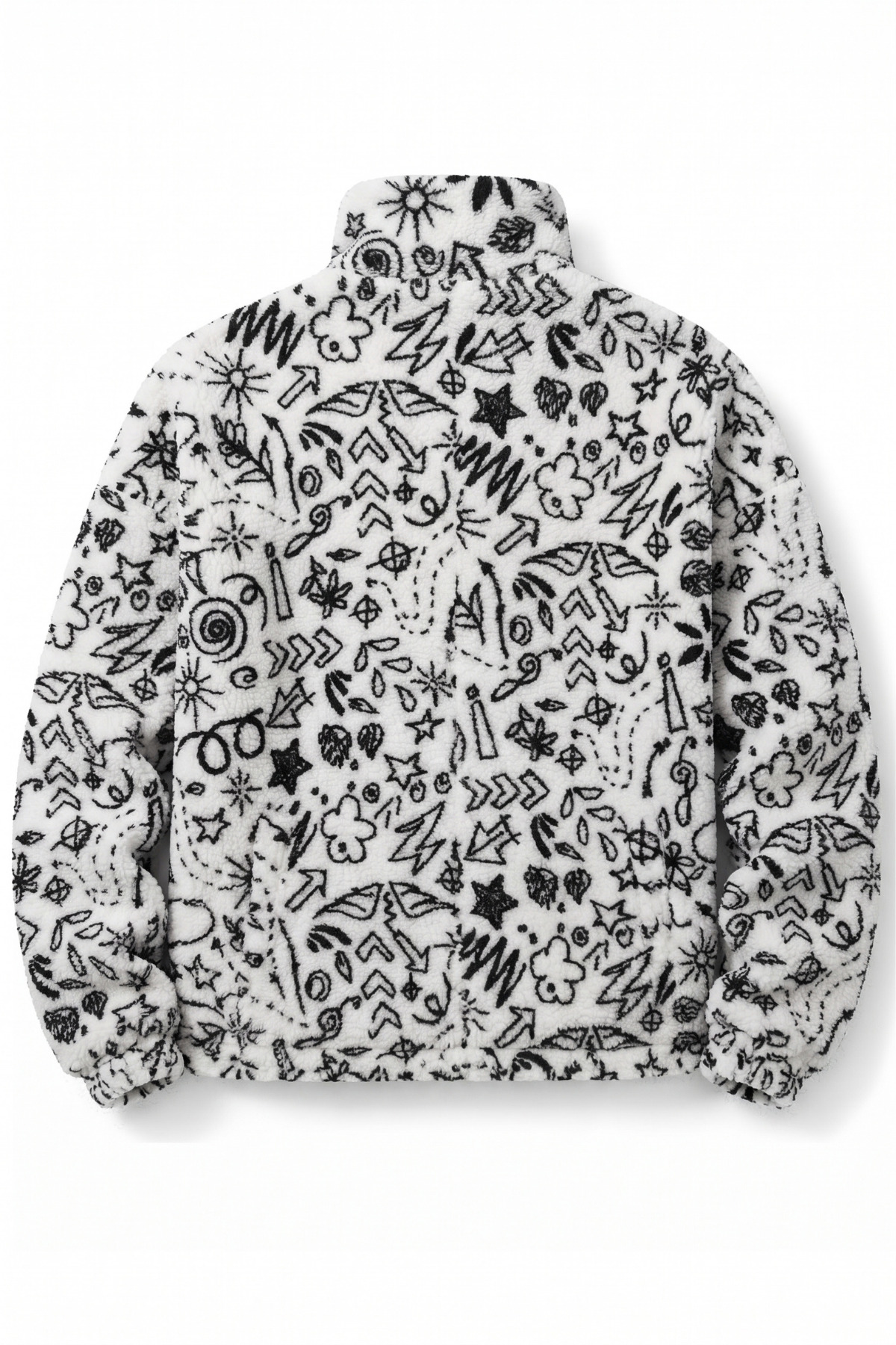 GENIUS STORE Oversize Peluş Erkek İçi Polarlı Tam Fermuarlı Sherpa Sonbahar Kış Kadın Polar Sweatshirt görsel 2