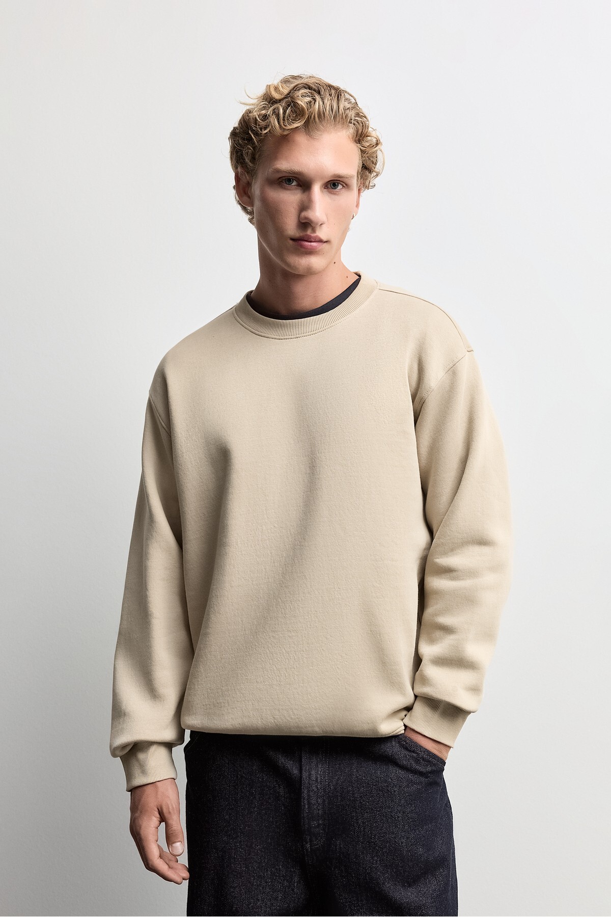 LEFTIES Basic sweatshirt — بژ G000C747860186