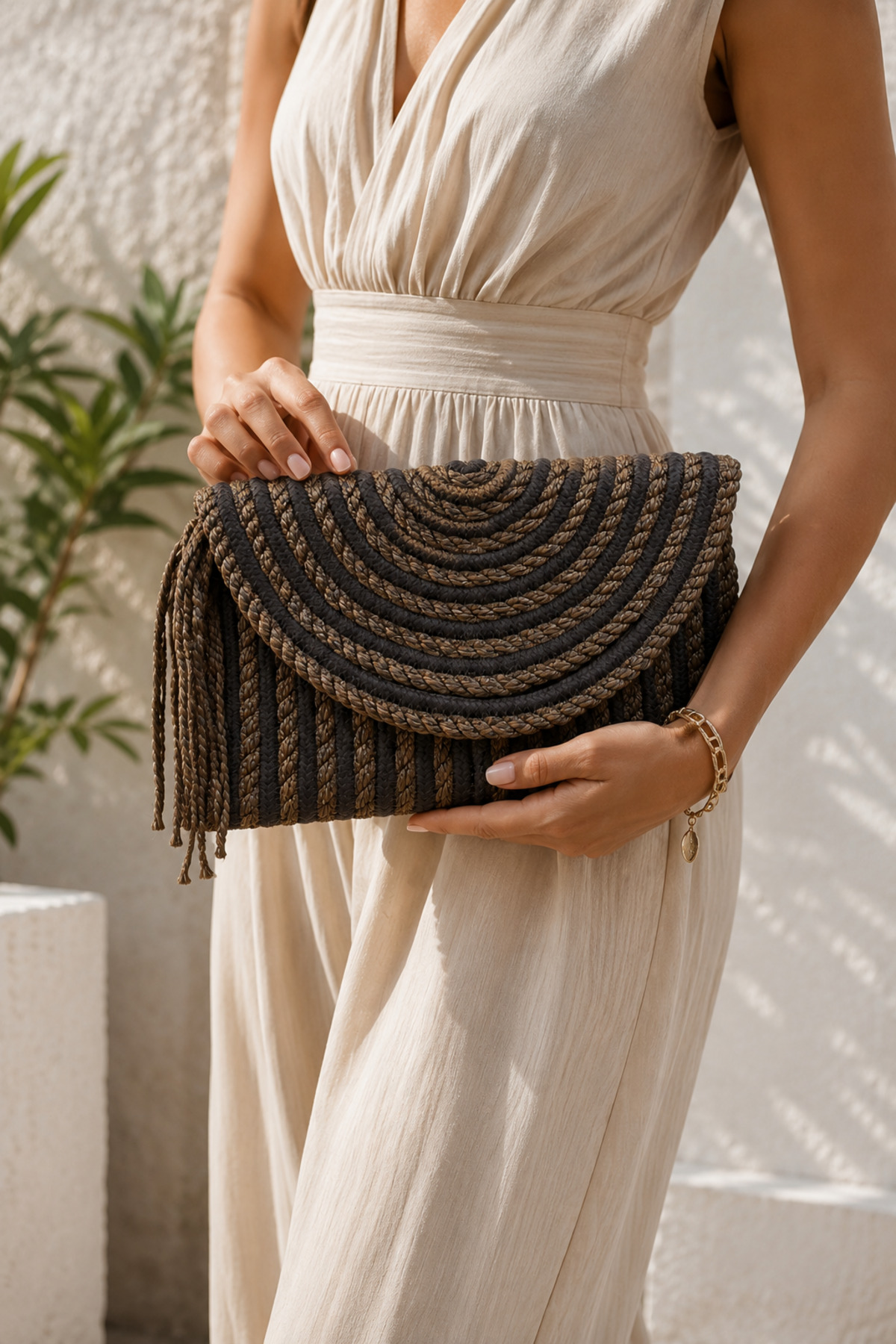 MaVaux El Geçirme Detaylı Zarf Portföy Clutch Çanta görsel 2