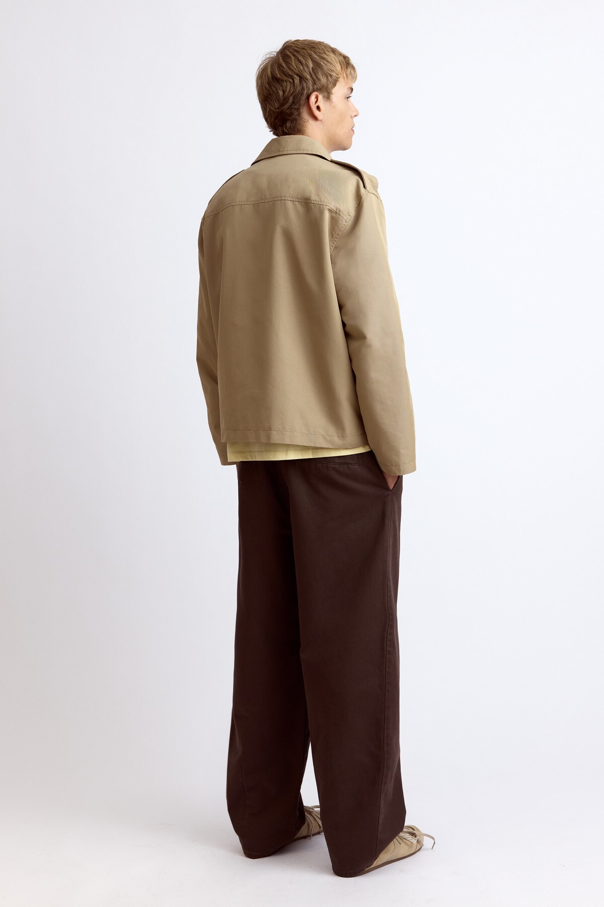 Pull & Bear Kısa trençkot görsel 5